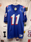 Vintage New England Patriots Drew Bledsoe 11 Champion NFL Football Jersey: Large