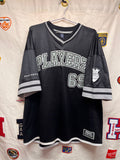 Vintage Playerz 69 Black Mesh Y2K Football Jersey: XXL