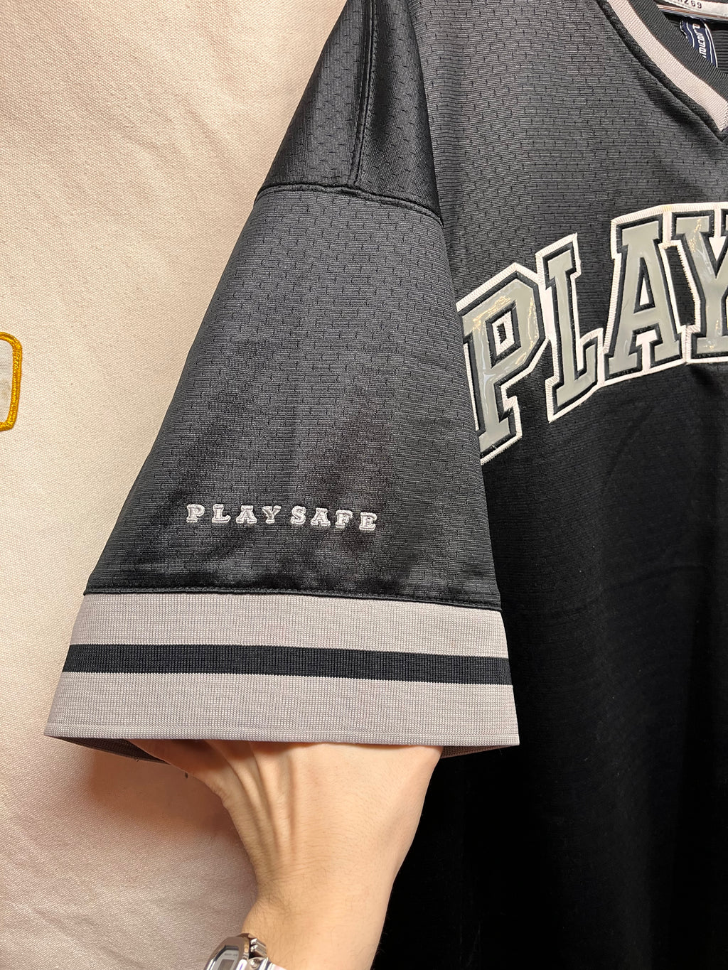Vintage Playerz 69 Black Mesh Y2K Football Jersey: XXL