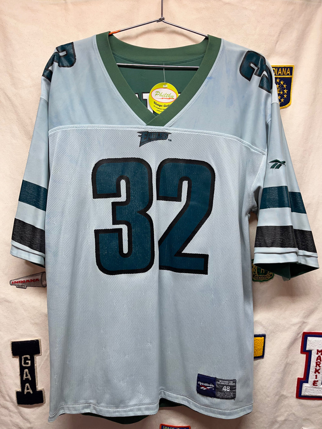 Vintage Reversible Philadelphia Eagles 32 Ricky Watters Reebok NFL Football Jersey: XL