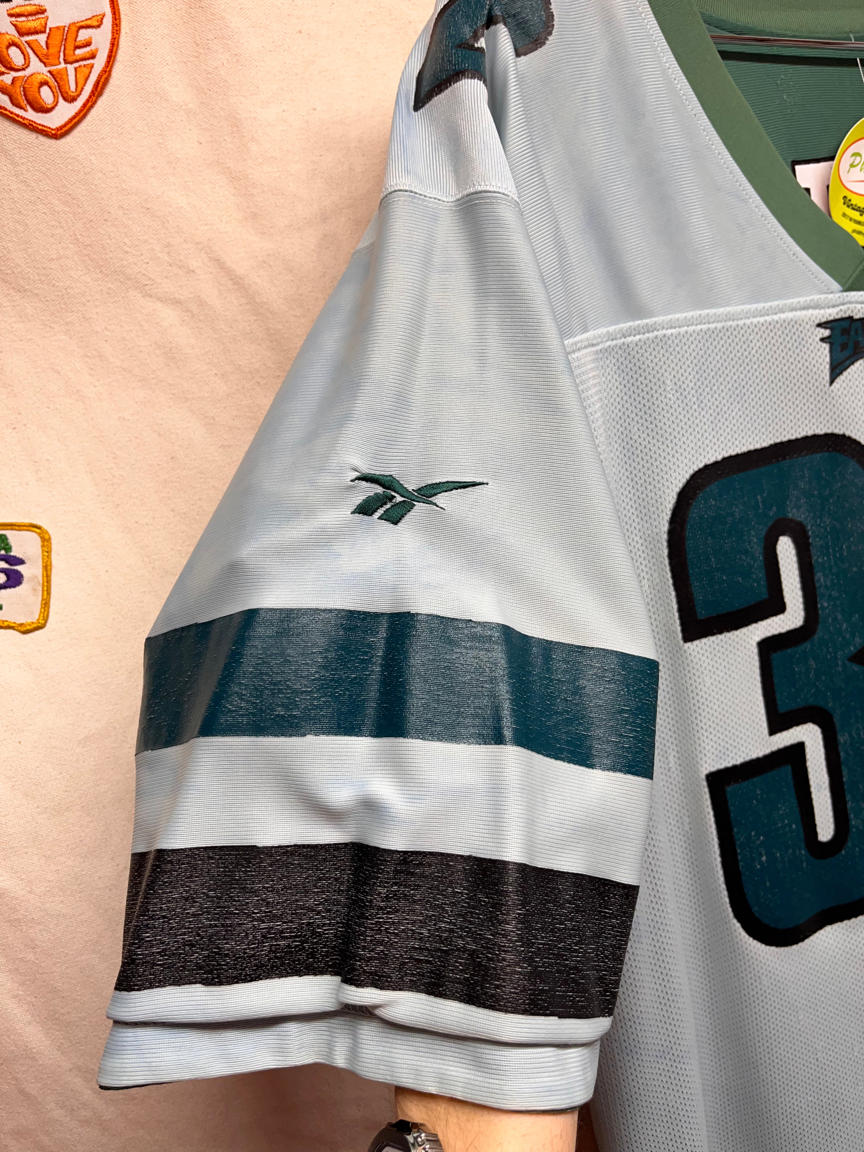 Vintage Reversible Philadelphia Eagles 32 Ricky Watters Reebok NFL Football Jersey: XL