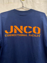 Load image into Gallery viewer, JNCO Jeans Correctional Facility Convict Ball Chain NWT USA TeesNavy T-Shirt: Large
