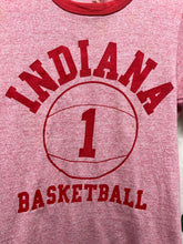 Load image into Gallery viewer, Vintage Indiana University Hoosiers Basketball 1 Heather Red Ringer Wolfs 70&#39;s T-Shirt: Medium
