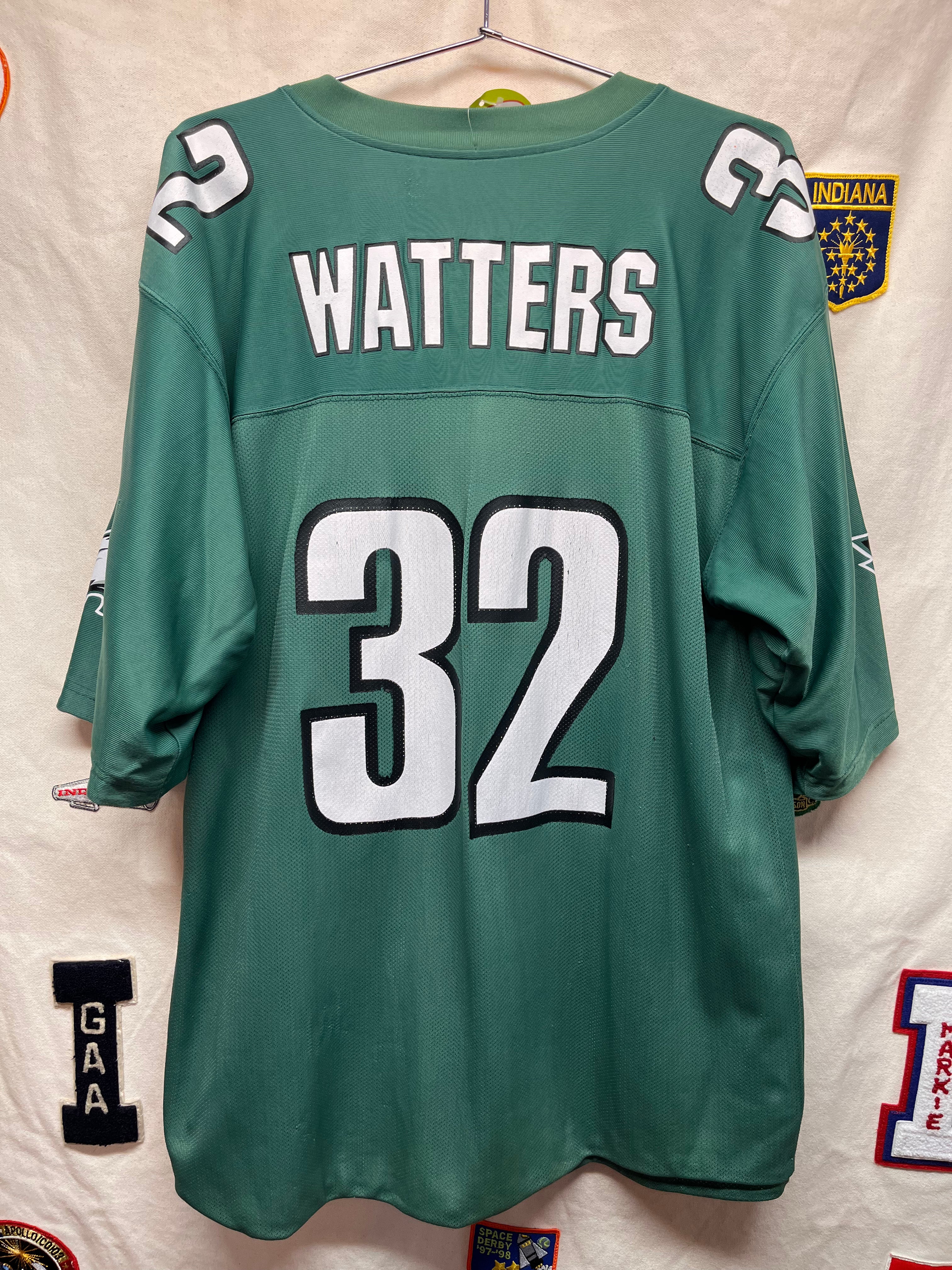 Vintage Reversible Philadelphia Eagles 32 Ricky Watters Reebok NFL Football Jersey: XL