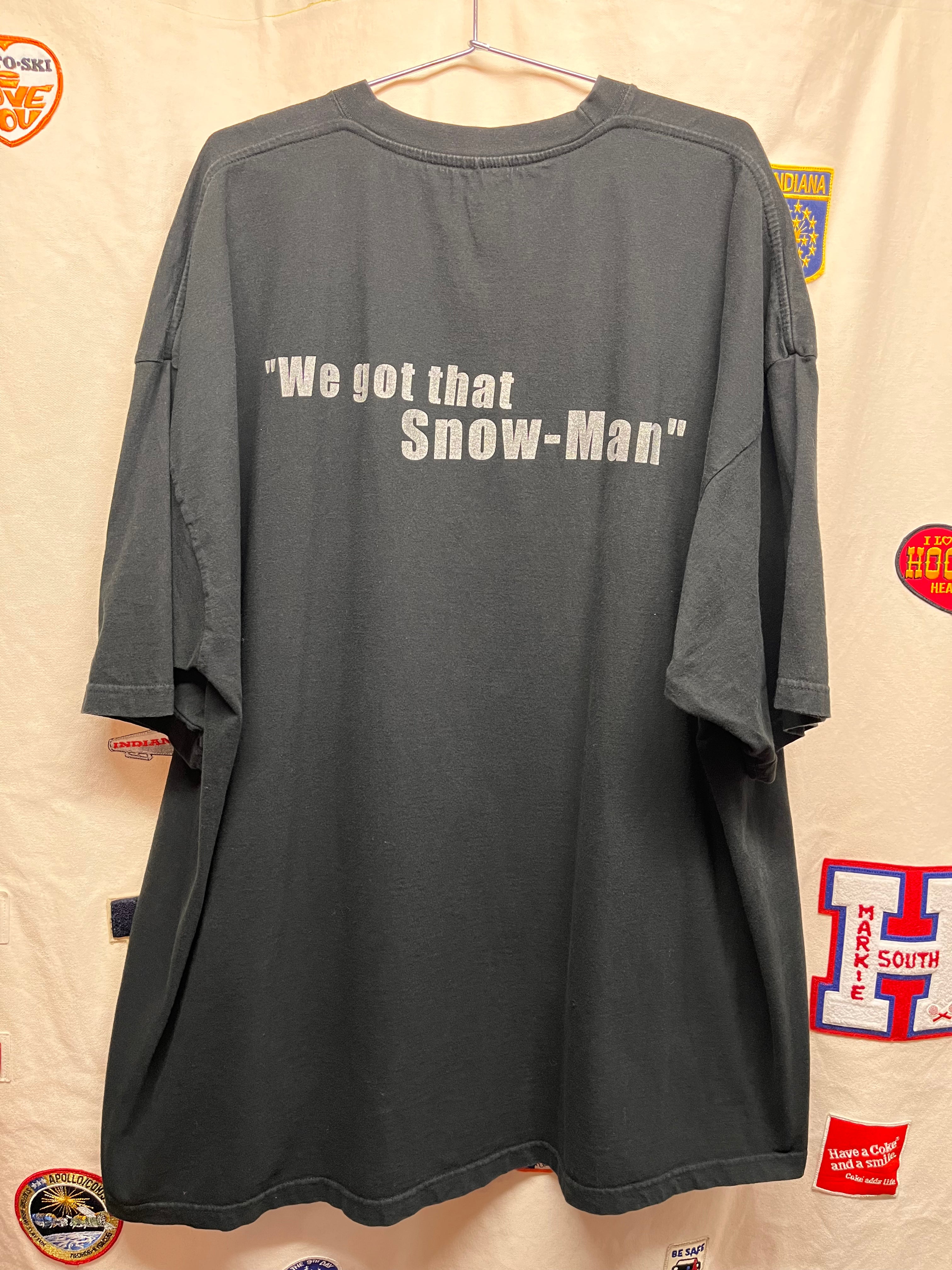 Vintage Young Jeezy Mr.Snowman We Got That Snow Man Rap Black T-Shirt: 4XL