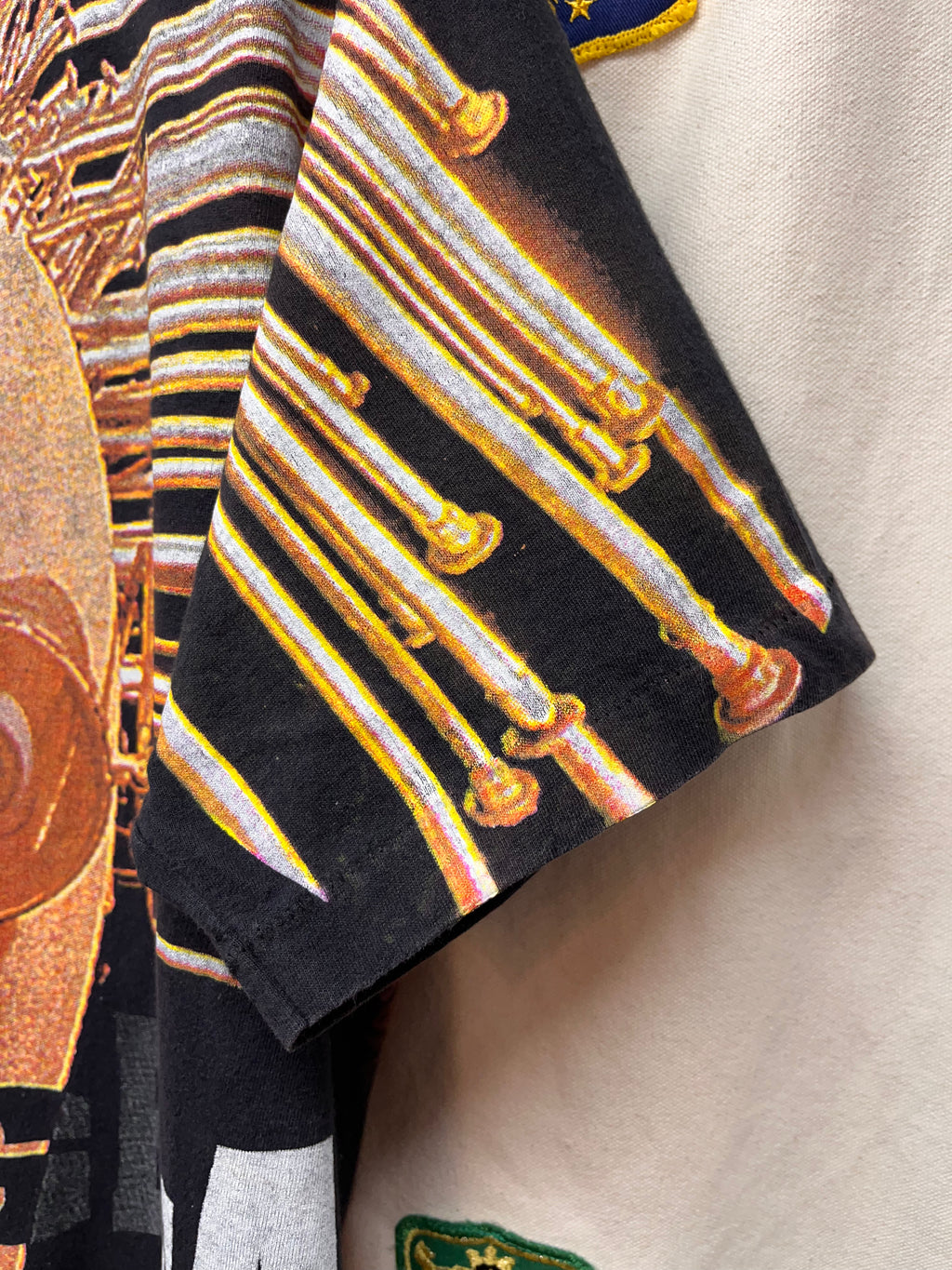 Vintage Aerosmith Get A Grip 1994 All Over Print Giant Black Band T-Shirt: Large