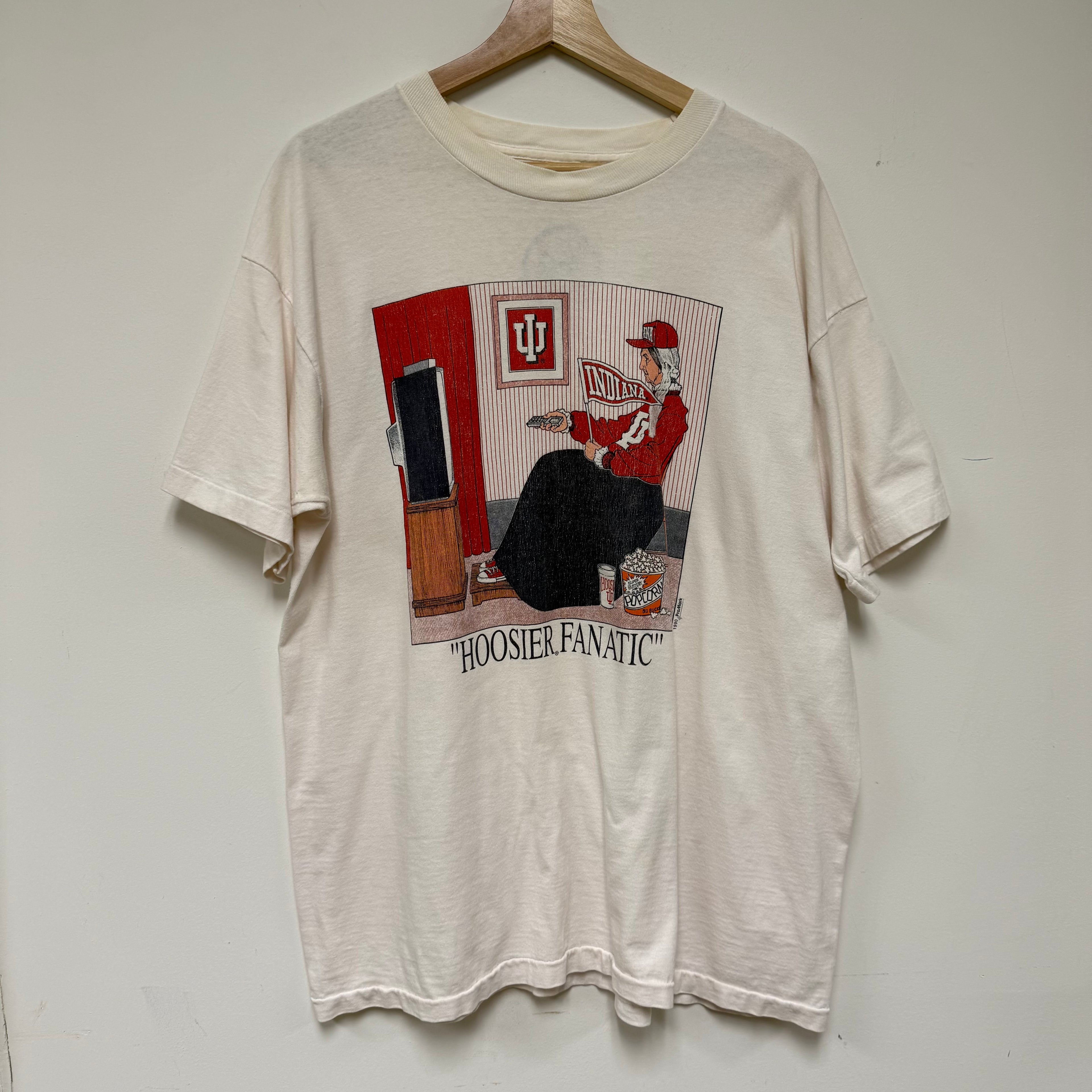 Vintage IU 'Hoosier Fanatic' Indiana University T-Shirt: XL
