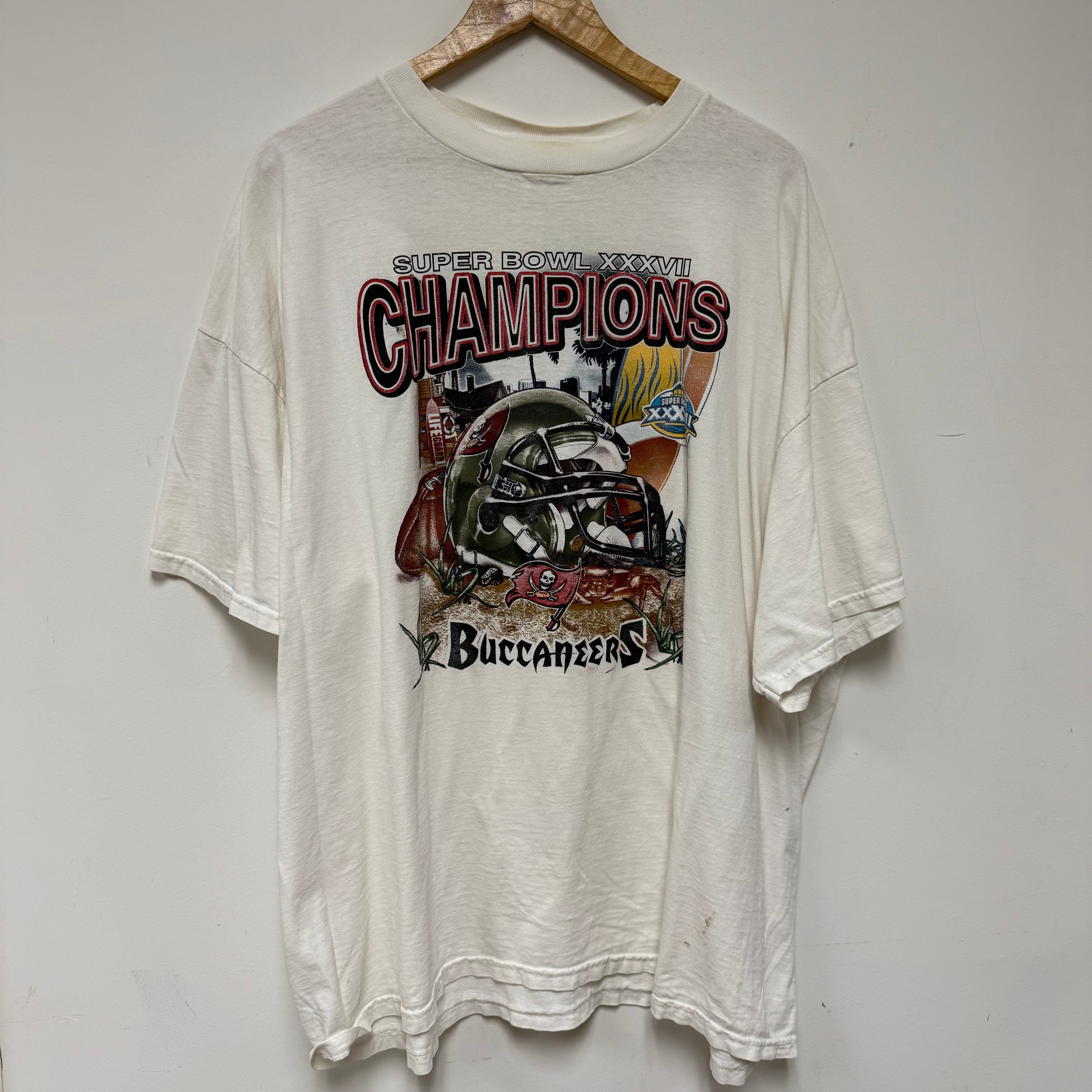 Vintage NFL Super Bowl XXVII Buccaneers Champions T-Shirt: XXL