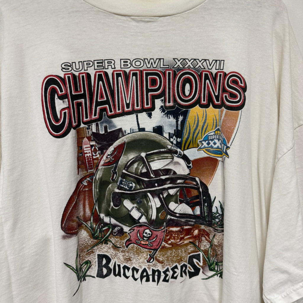 Vintage NFL Super Bowl XXVII Buccaneers Champions T-Shirt: XXL