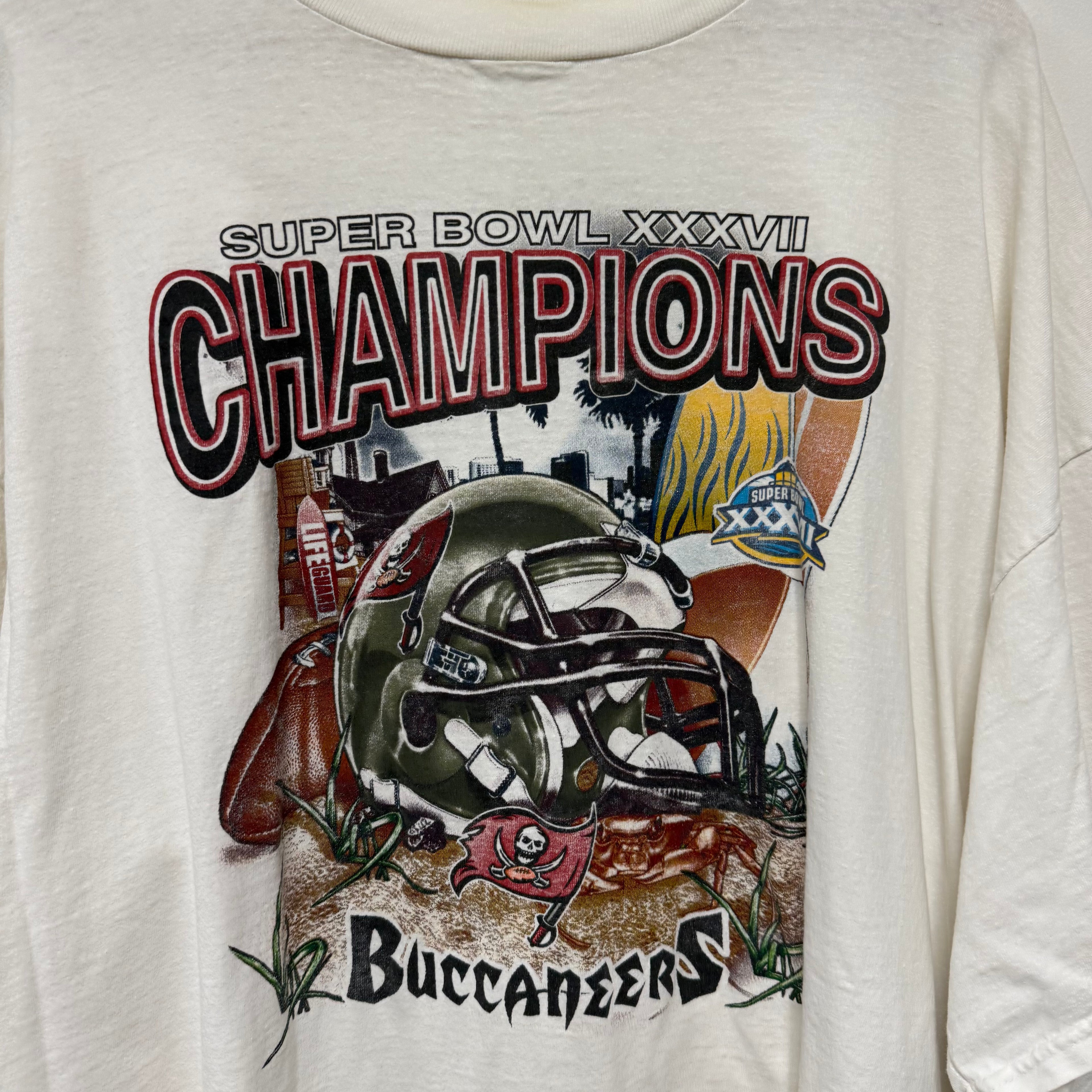 Vintage NFL Super Bowl XXVII Buccaneers Champions T-Shirt: XXL