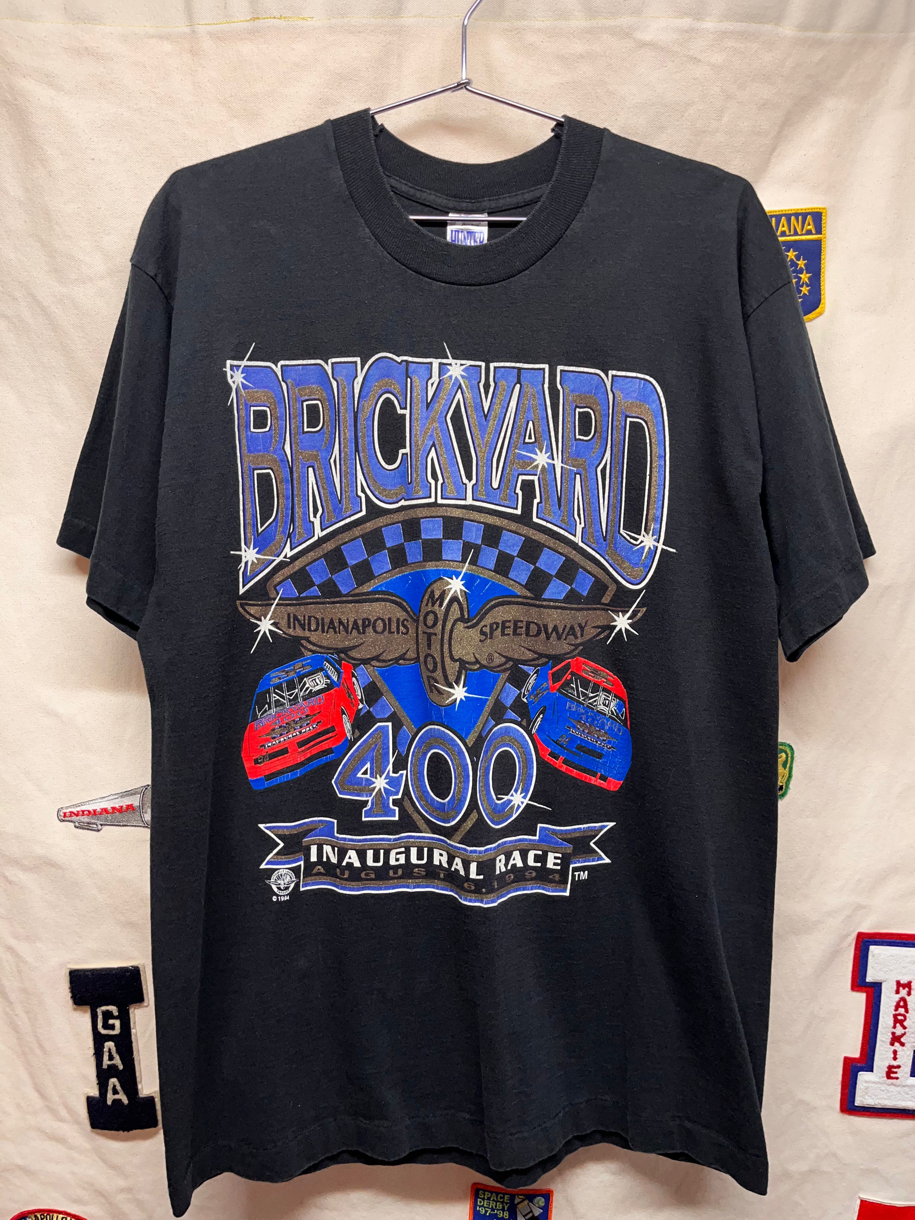 Vintage Brickyard 400 Inaugural Race 1994 IMS NASCAR Racing Black T-Shirt: XL