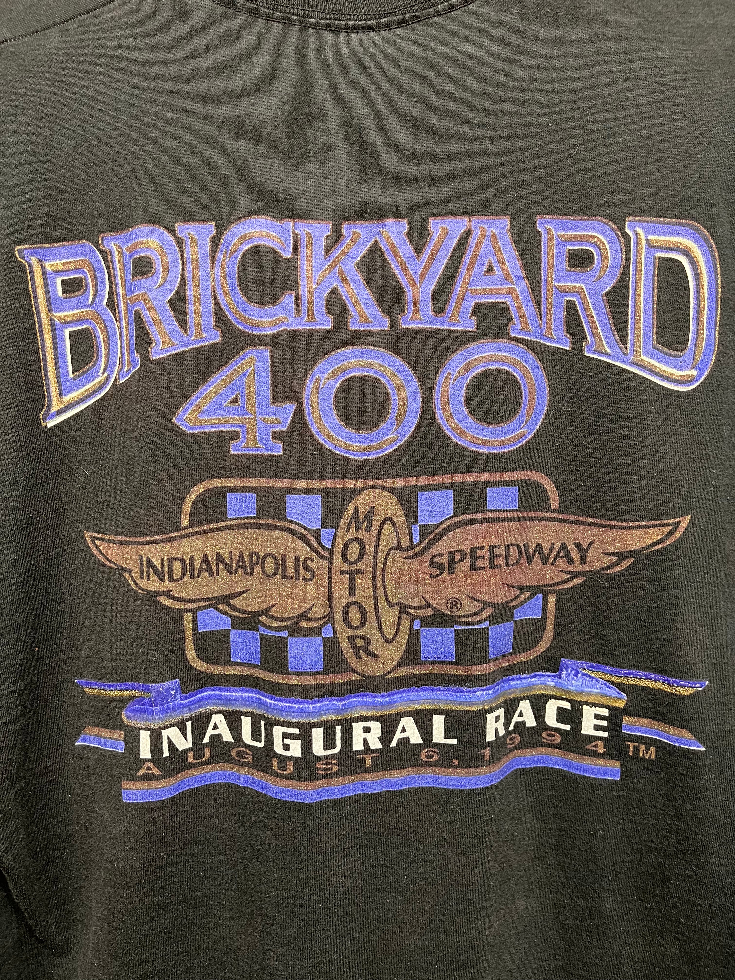 Vintage Brickyard 400 Inaugural Race 1994 IMS NASCAR Racing Black T-Shirt: XL