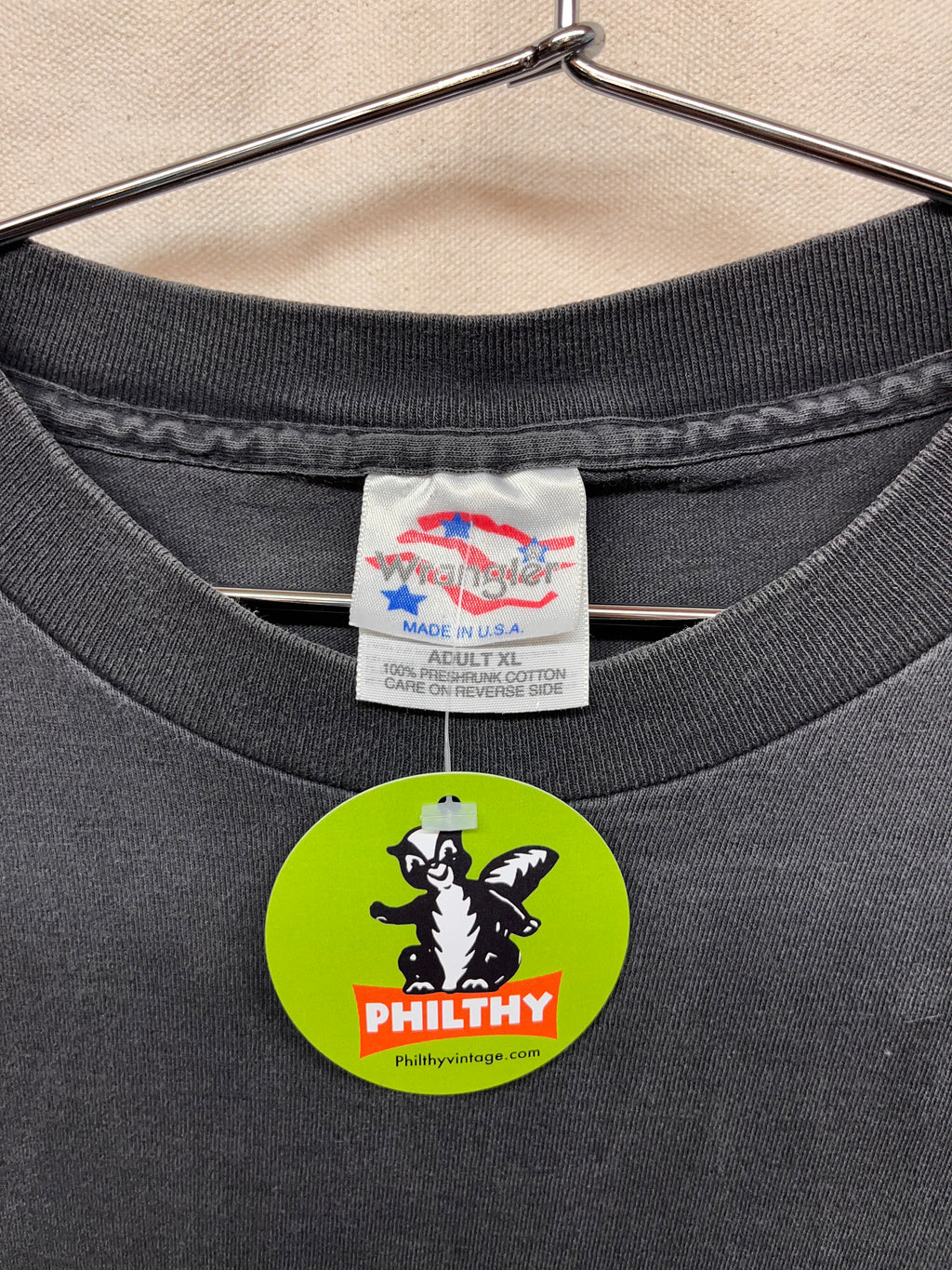 Vintage Wrangler Wild and Free Endangered Species of The West Faded Black T-Shirt: XL