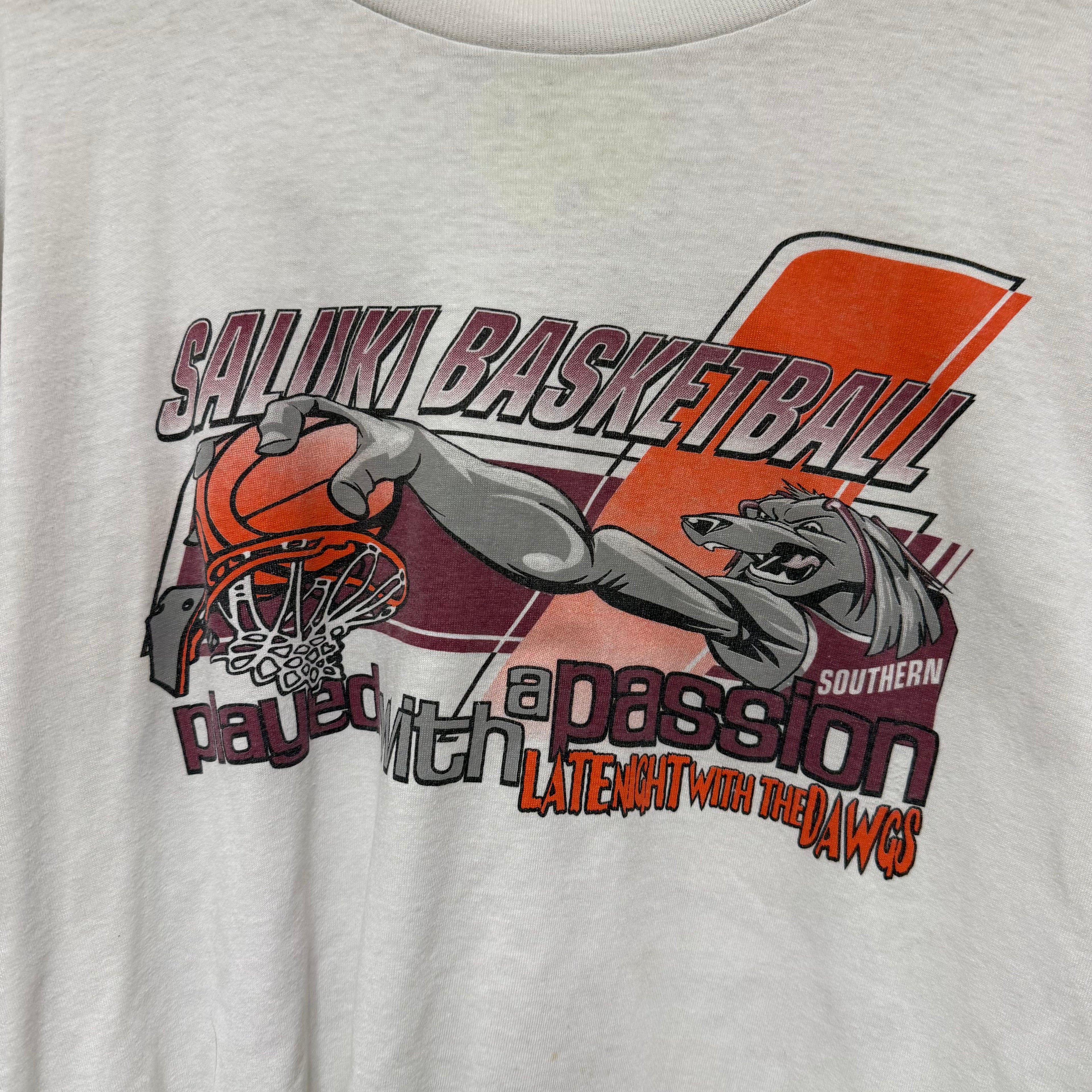 Vintage Saluki Basketball T-Shirt: L