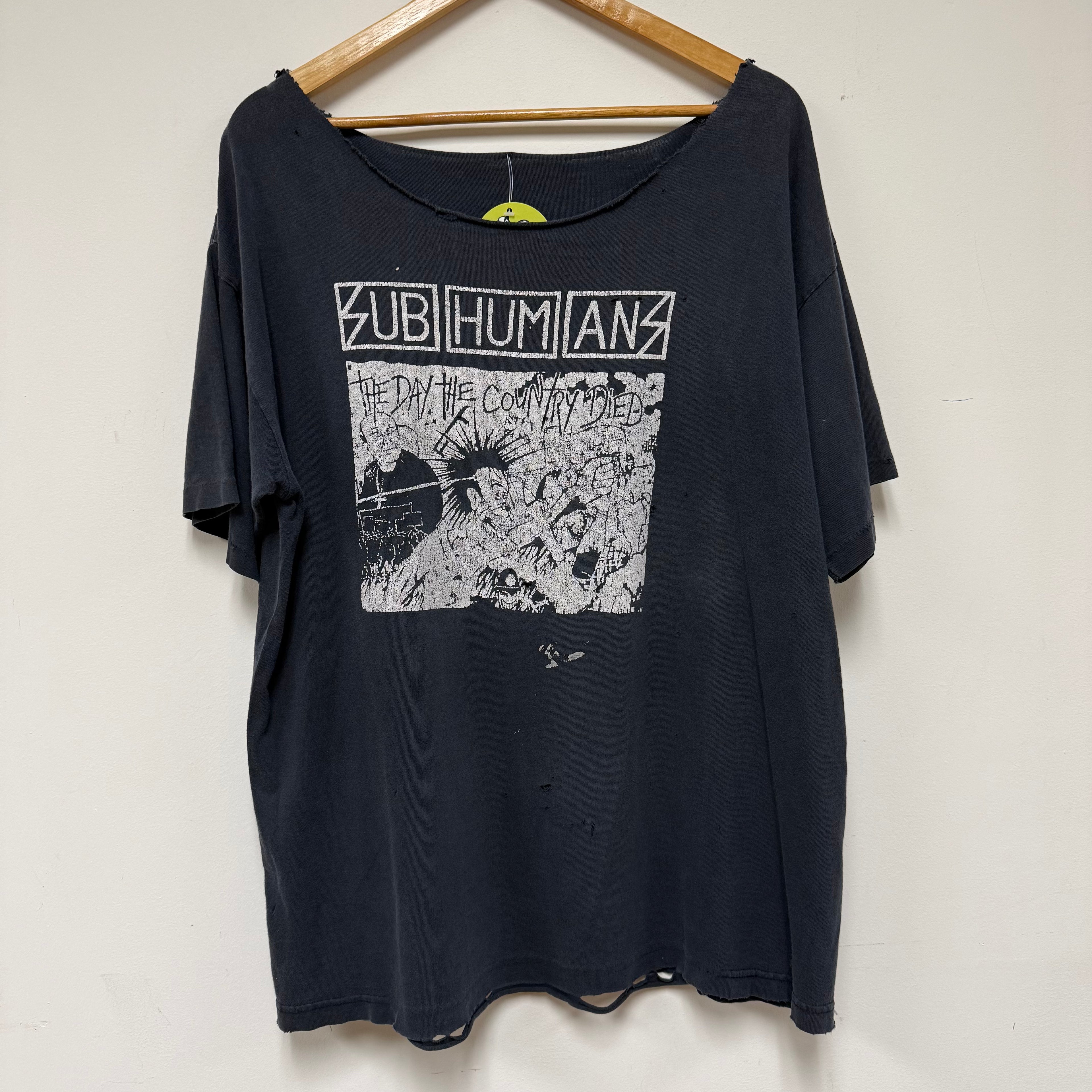 Vintage Subhumans 'The Day The Country Died' Cropped Shirt: XL