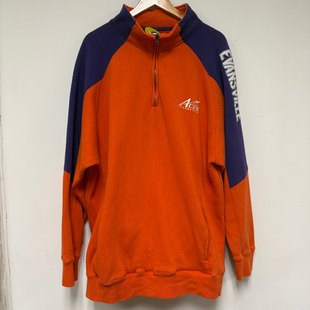 Vintage UE Purple Aces Quarter-Zip Fleece: XXL