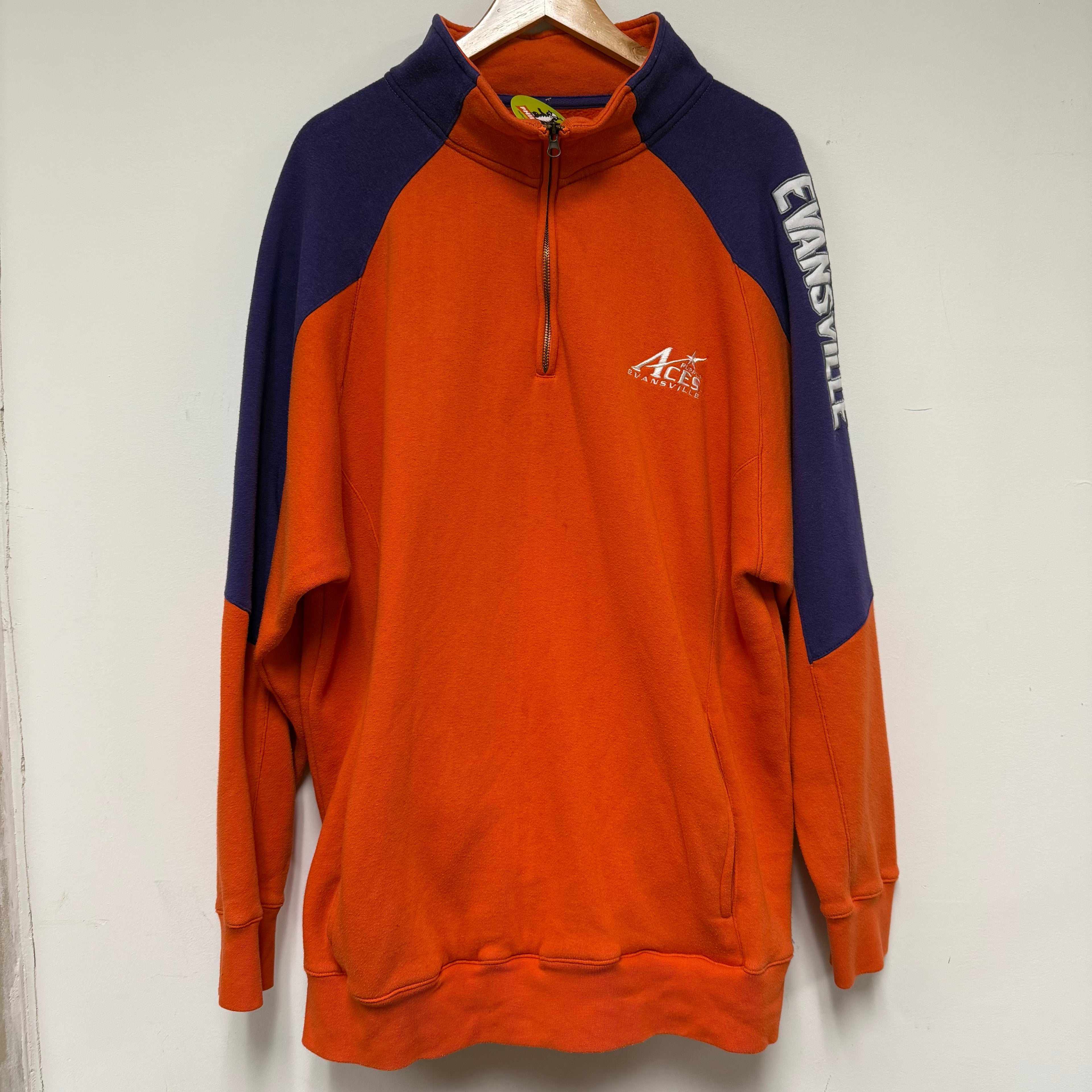 Vintage UE Purple Aces Quarter-Zip Fleece: XXL