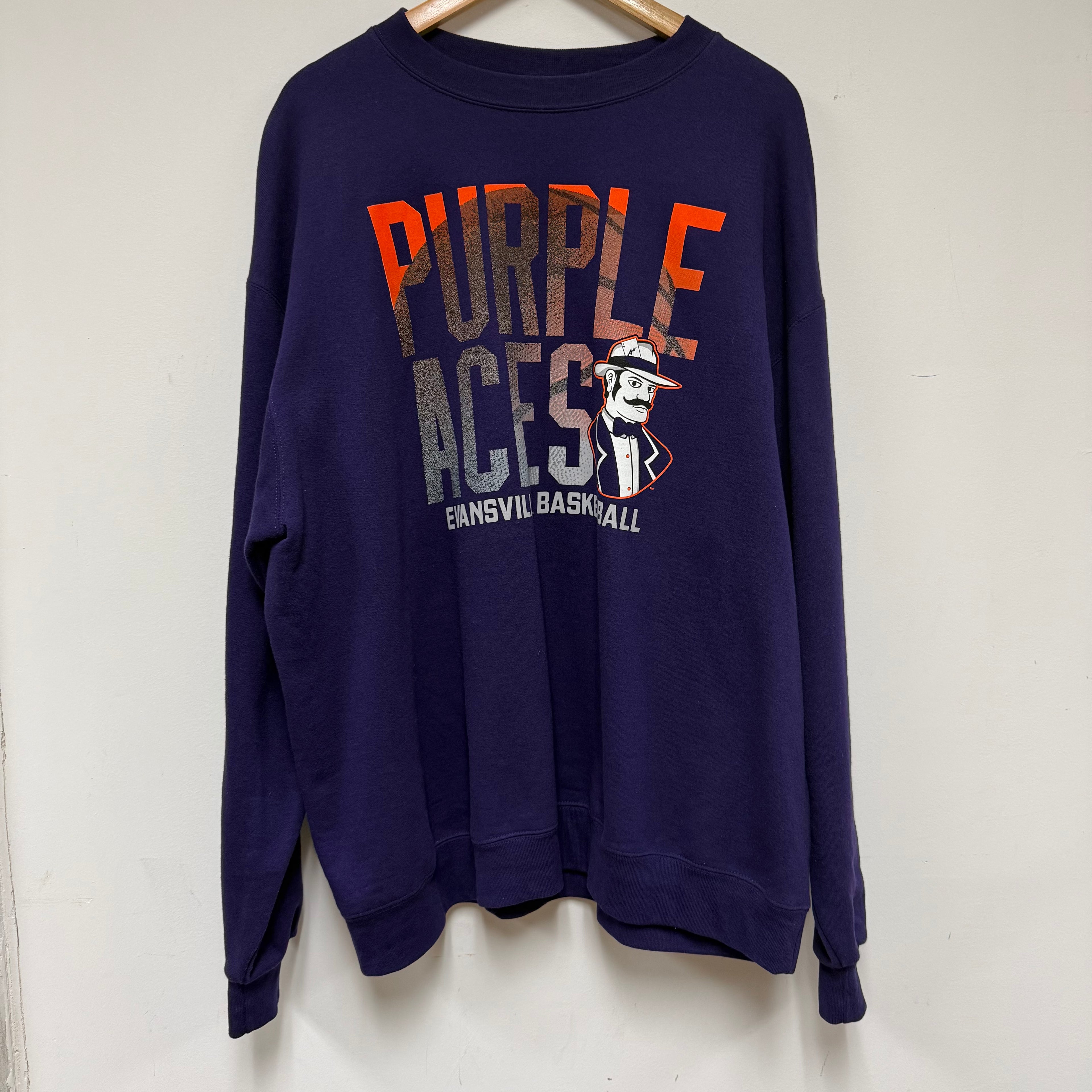 Vintage UE Purple Aces Basketball Crewneck: XXL