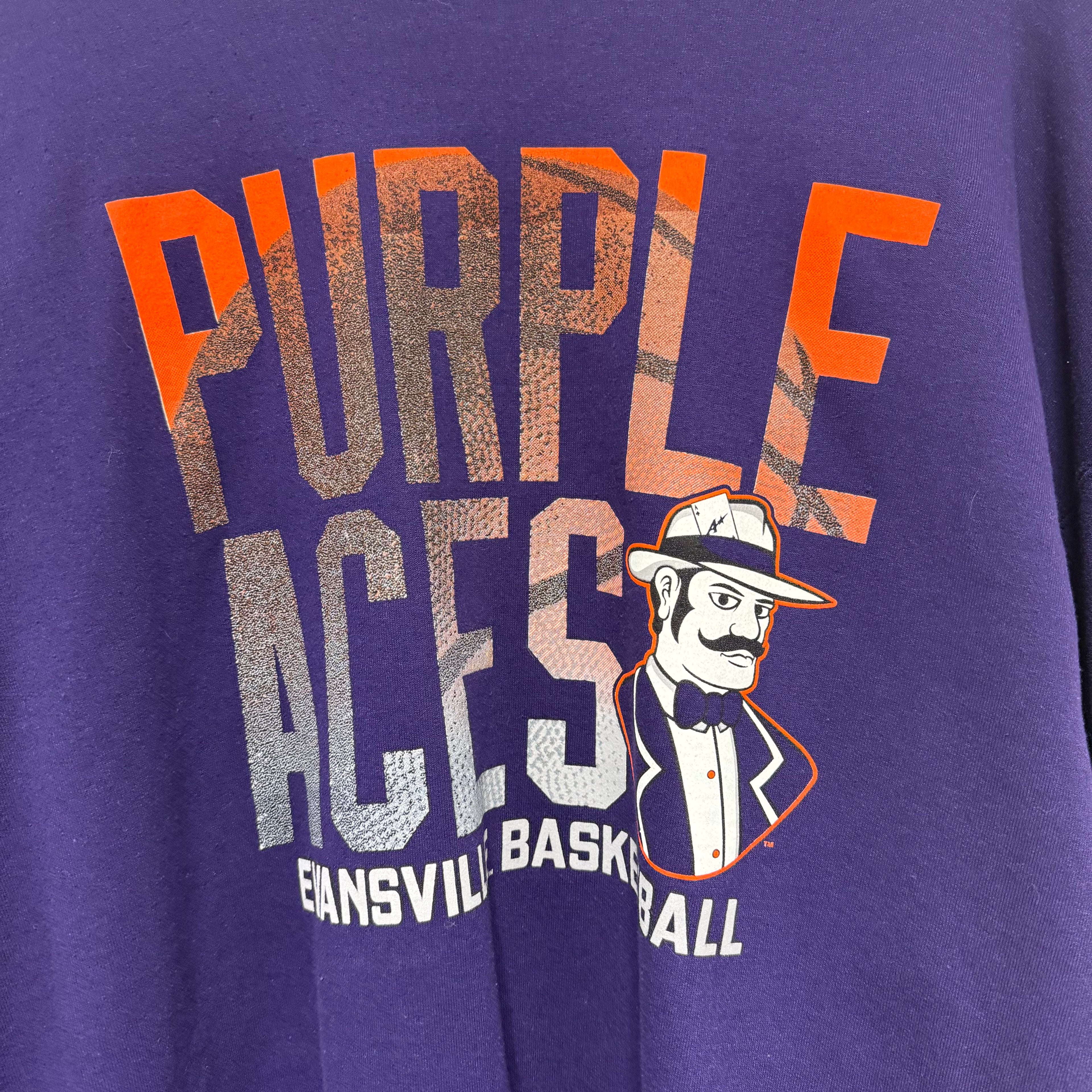 Vintage UE Purple Aces Basketball Crewneck: XXL