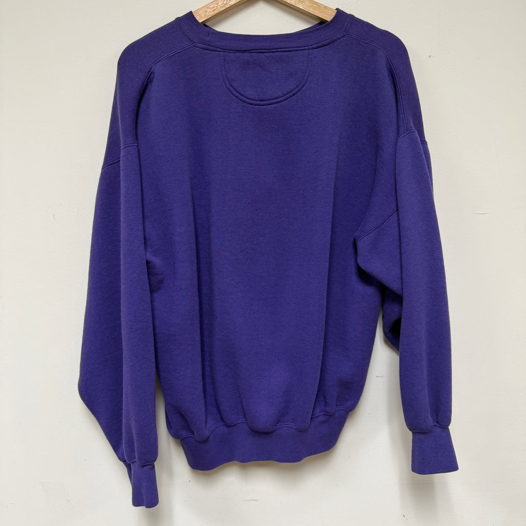 Vintage UE Purple Aces Embroidered Crewneck: L