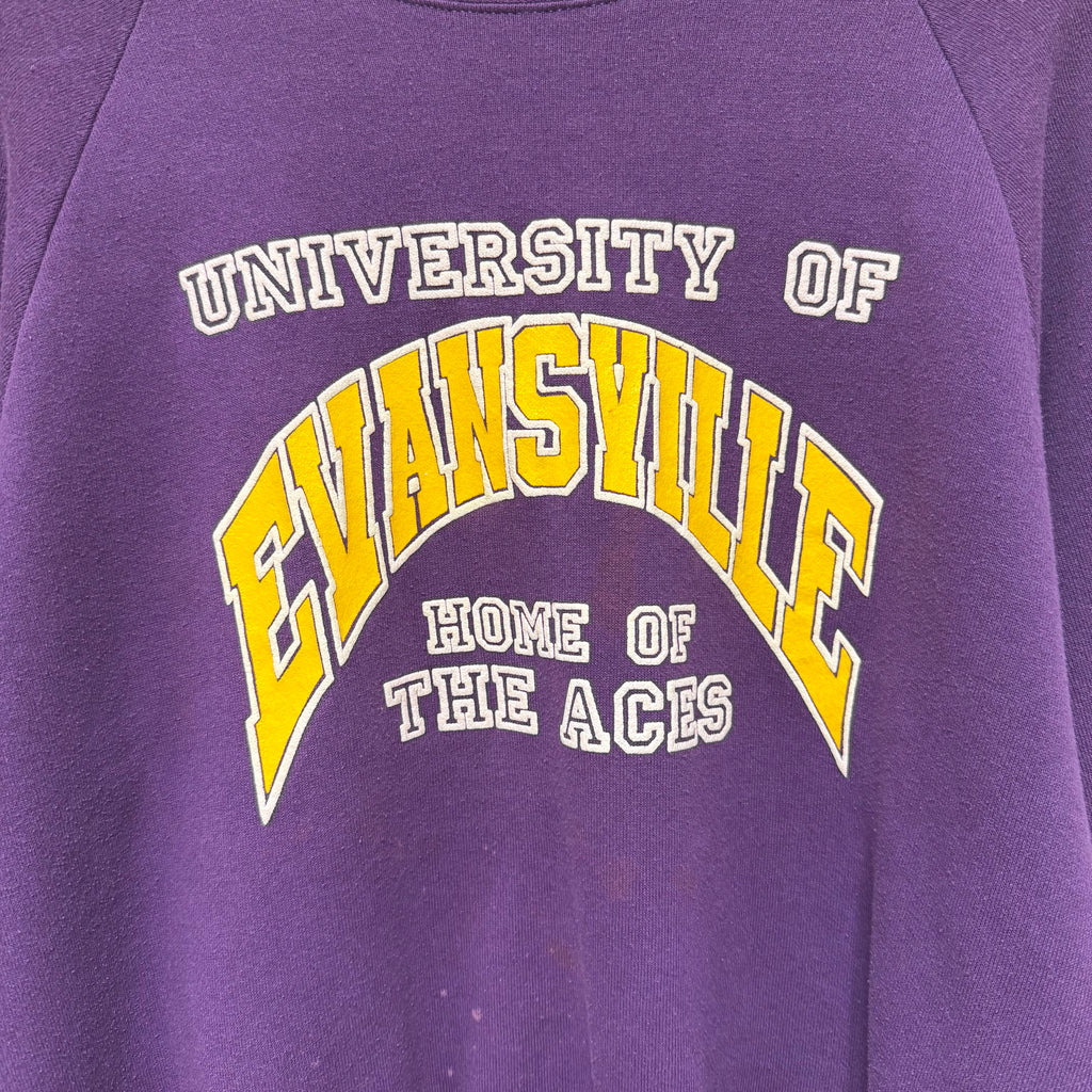 Vintage University of Evansville Aces Crewneck: L/XL