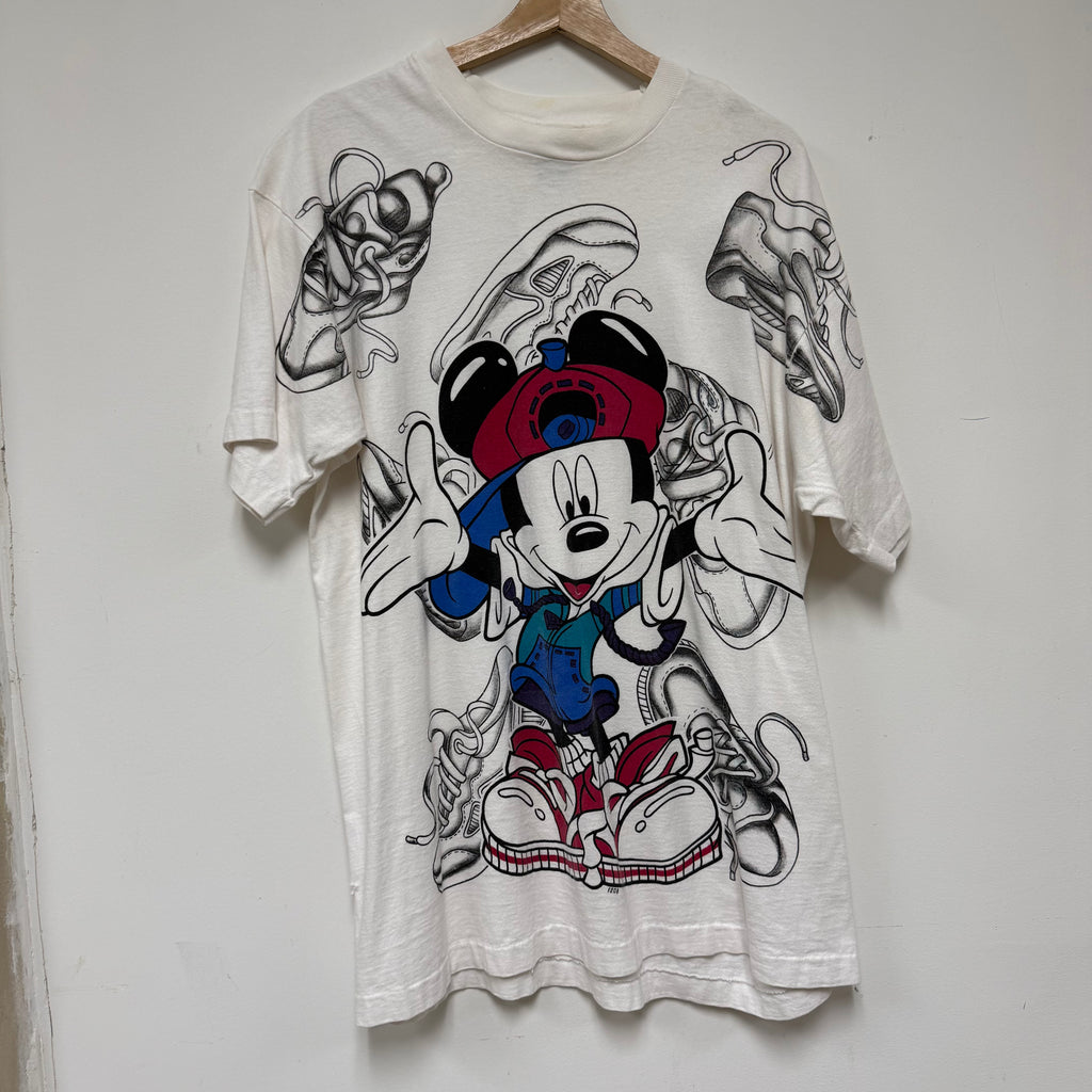 Vintage '90s Mickey Unlimited Mickey Mouse Sneaker Shirt: XL