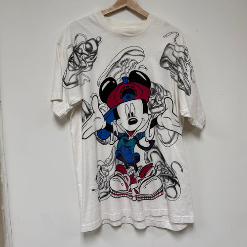 Vintage '90s Mickey Unlimited Mickey Mouse Sneaker Shirt: XL