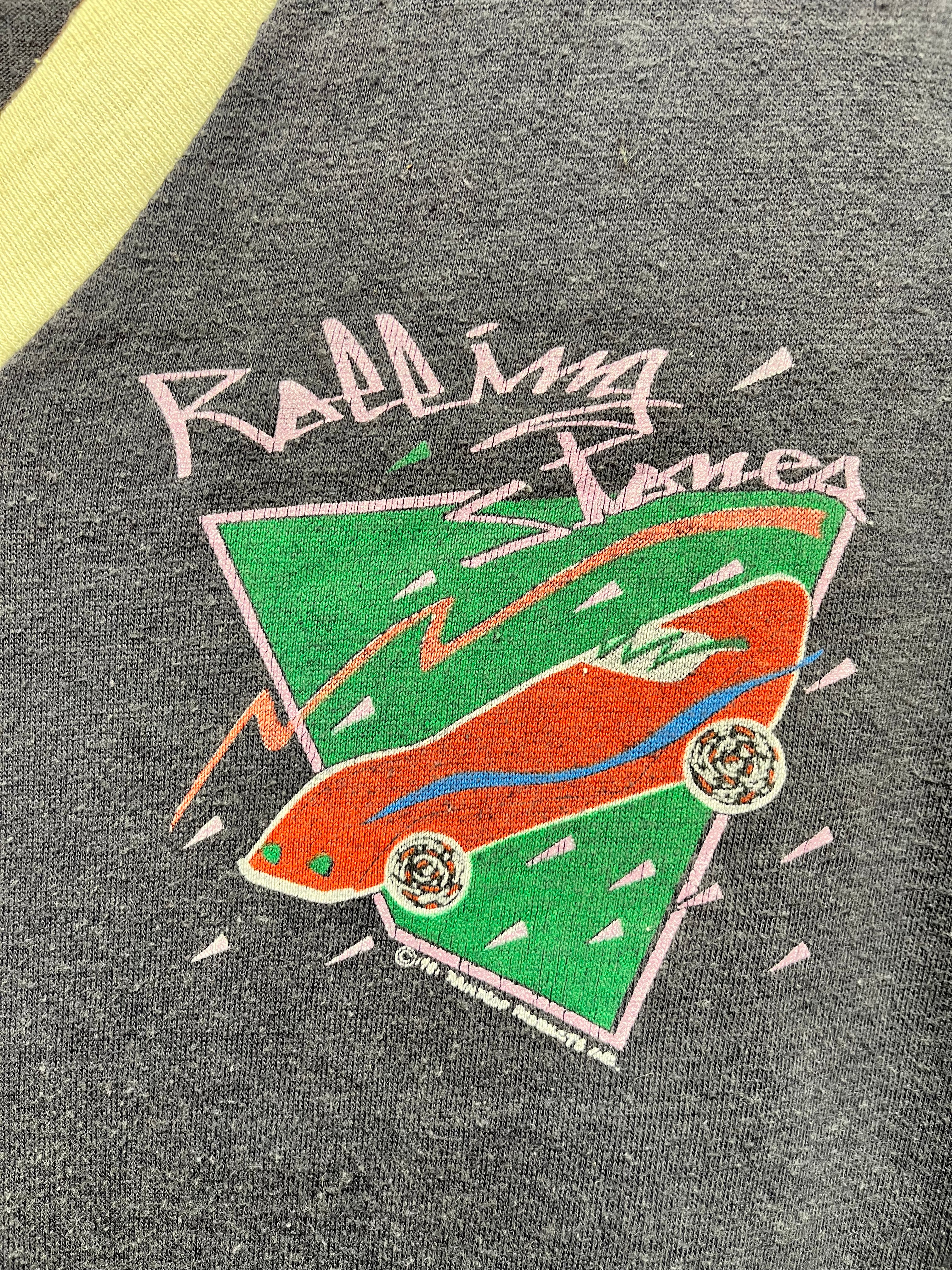 Vintage Rolling Stones 1981 American Tour Downerwear Navy V-Neck T-Shirt: XL