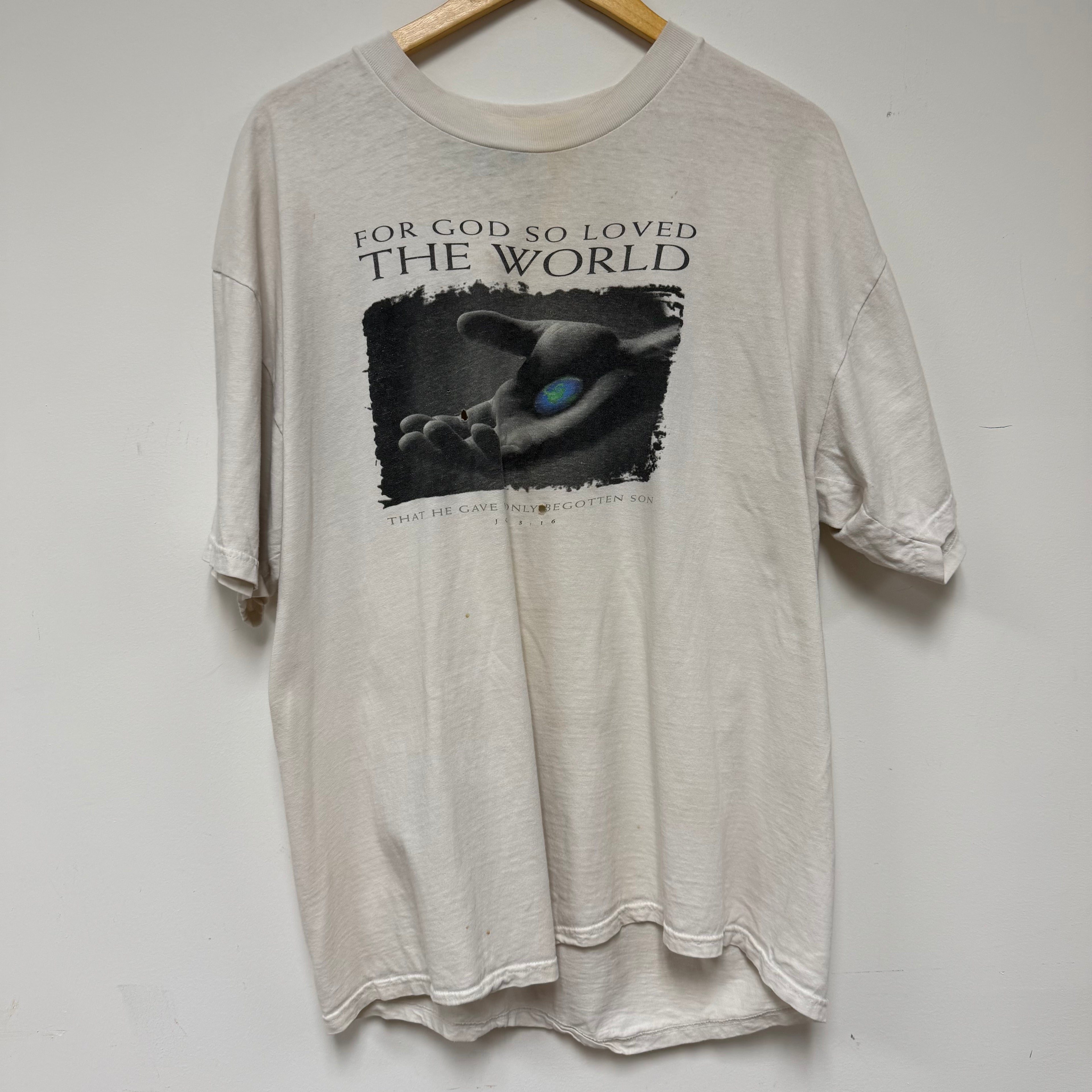 Vintage John 3:16 Christian T-Shirt: XL