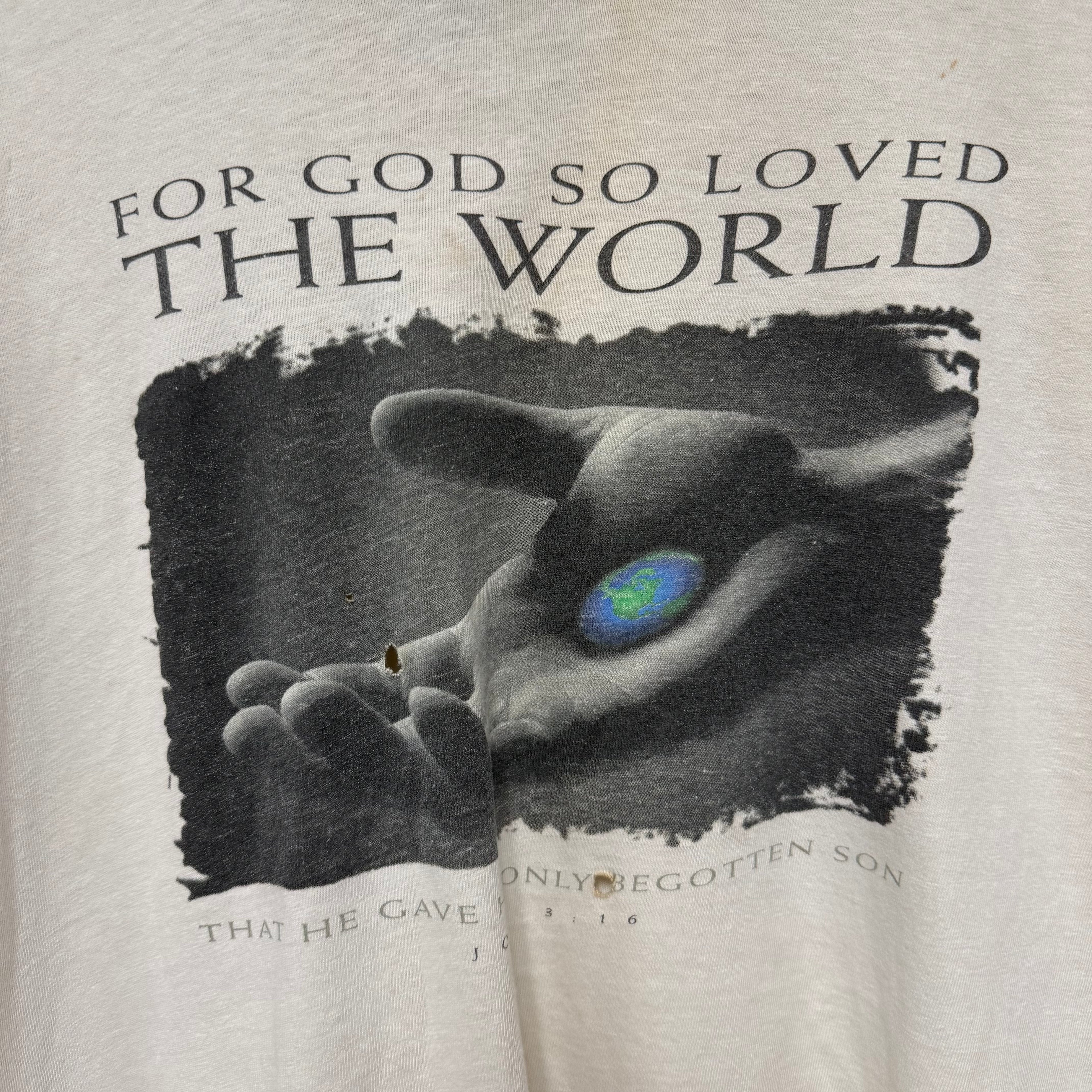 Vintage John 3:16 Christian T-Shirt: XL