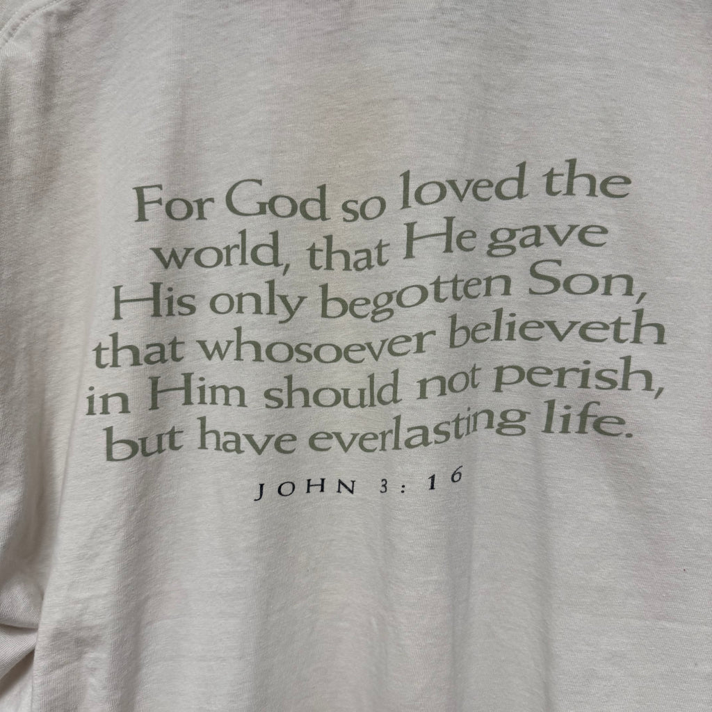 Vintage John 3:16 Christian T-Shirt: XL