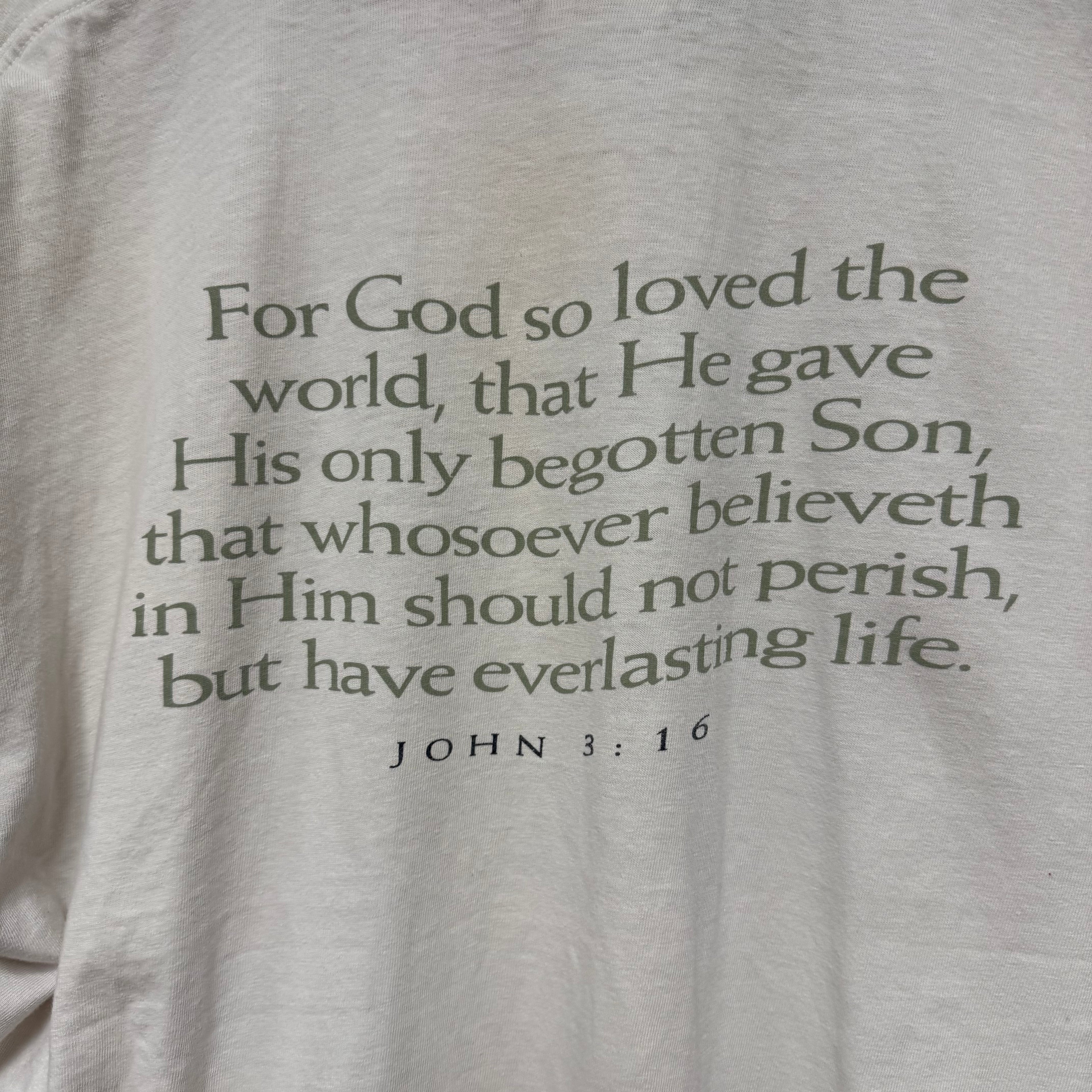 Vintage John 3:16 Christian T-Shirt: XL