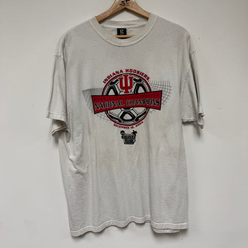 Vintage 2004 IU Hoosier NCAA Soccer Championship T-Shirt: XL