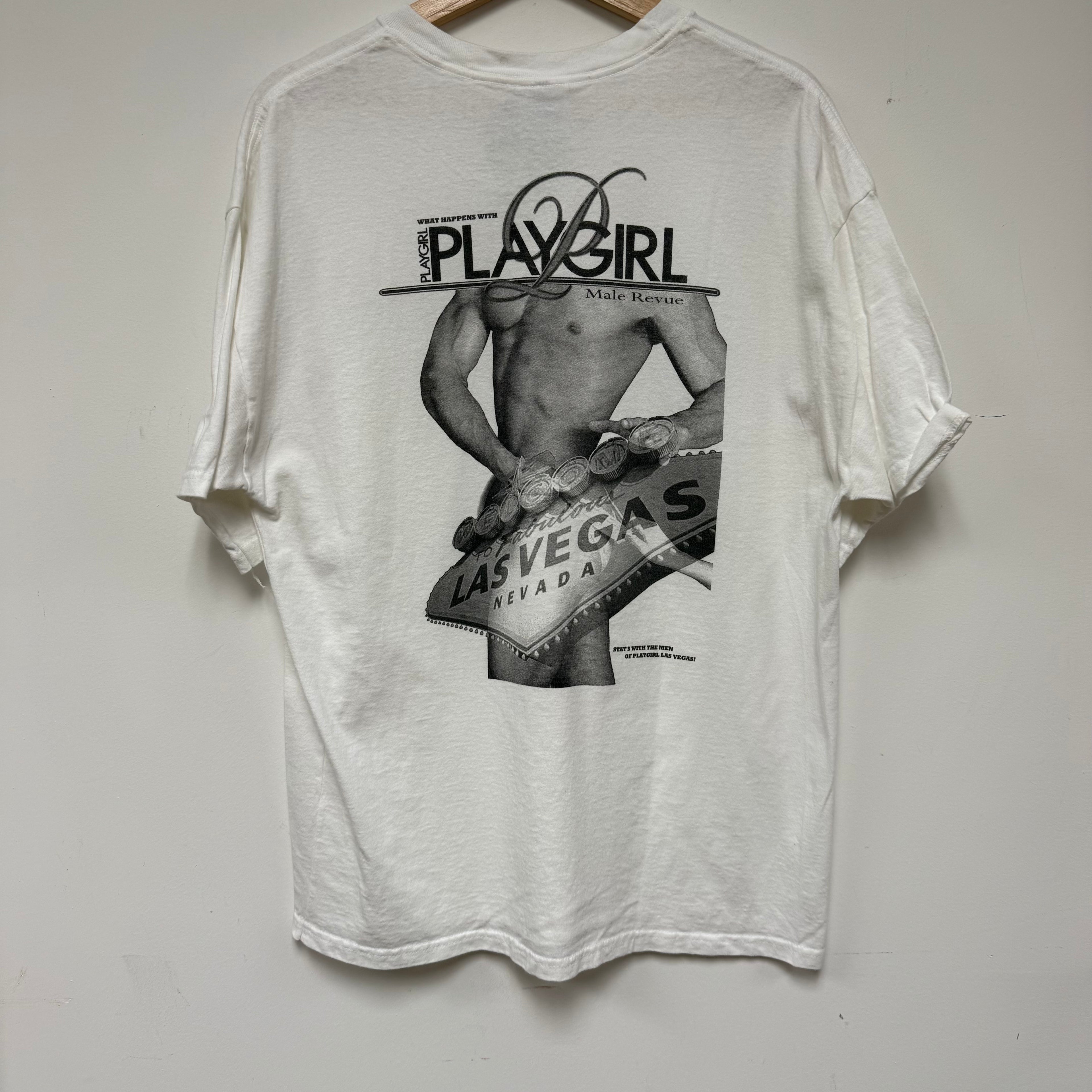Vintage Playgirl Male Revue T-Shirt: XL