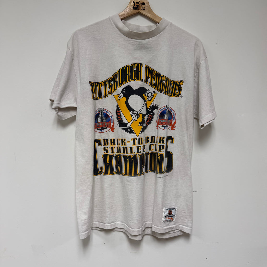 Vintage Pittsburgh Penguins Stanley Cup Champions T-Shirt: L/XL
