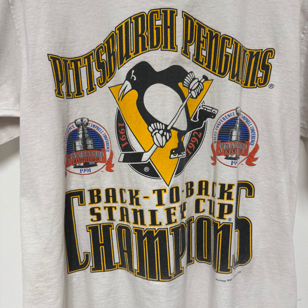 Vintage Pittsburgh Penguins Stanley Cup Champions T-Shirt: L/XL
