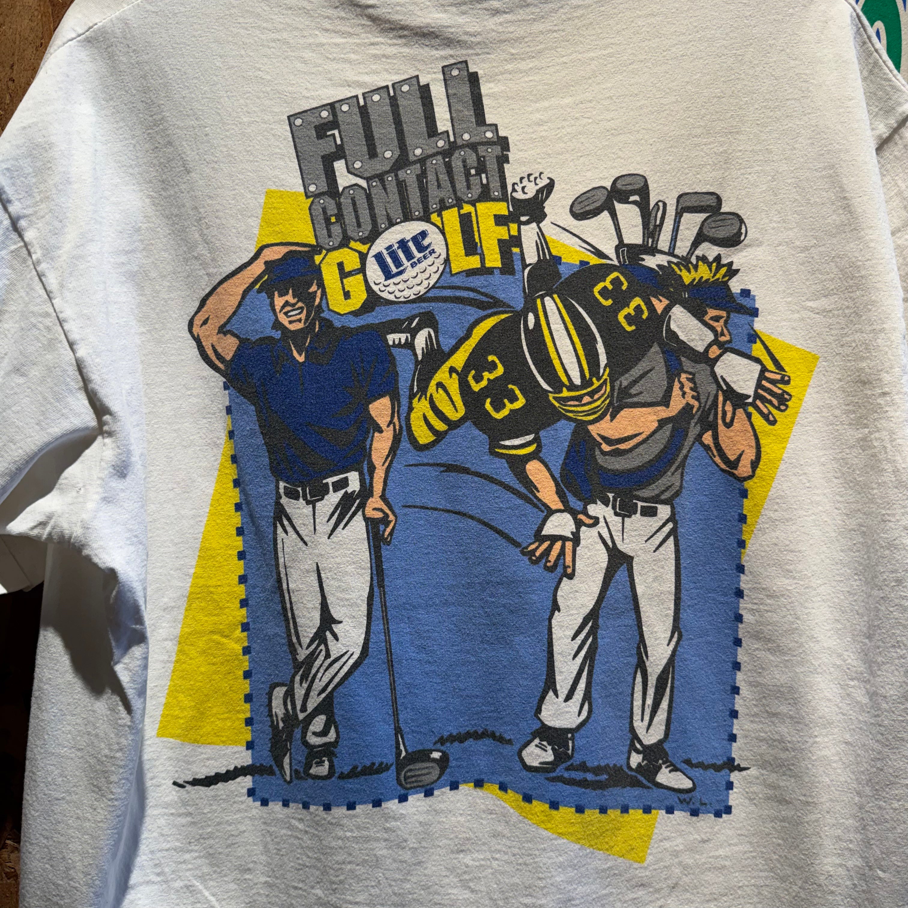 Vintage Miller Lite Beer Golf Graphic T-Shirt: XL