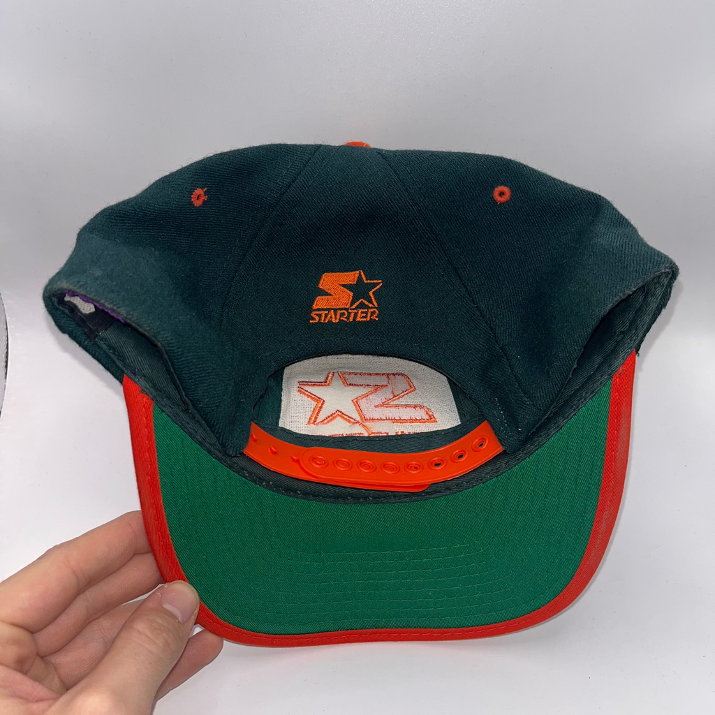 Vintage Starter Green Purple Orange Tri Power Wool 90's Logo Snapback Hat