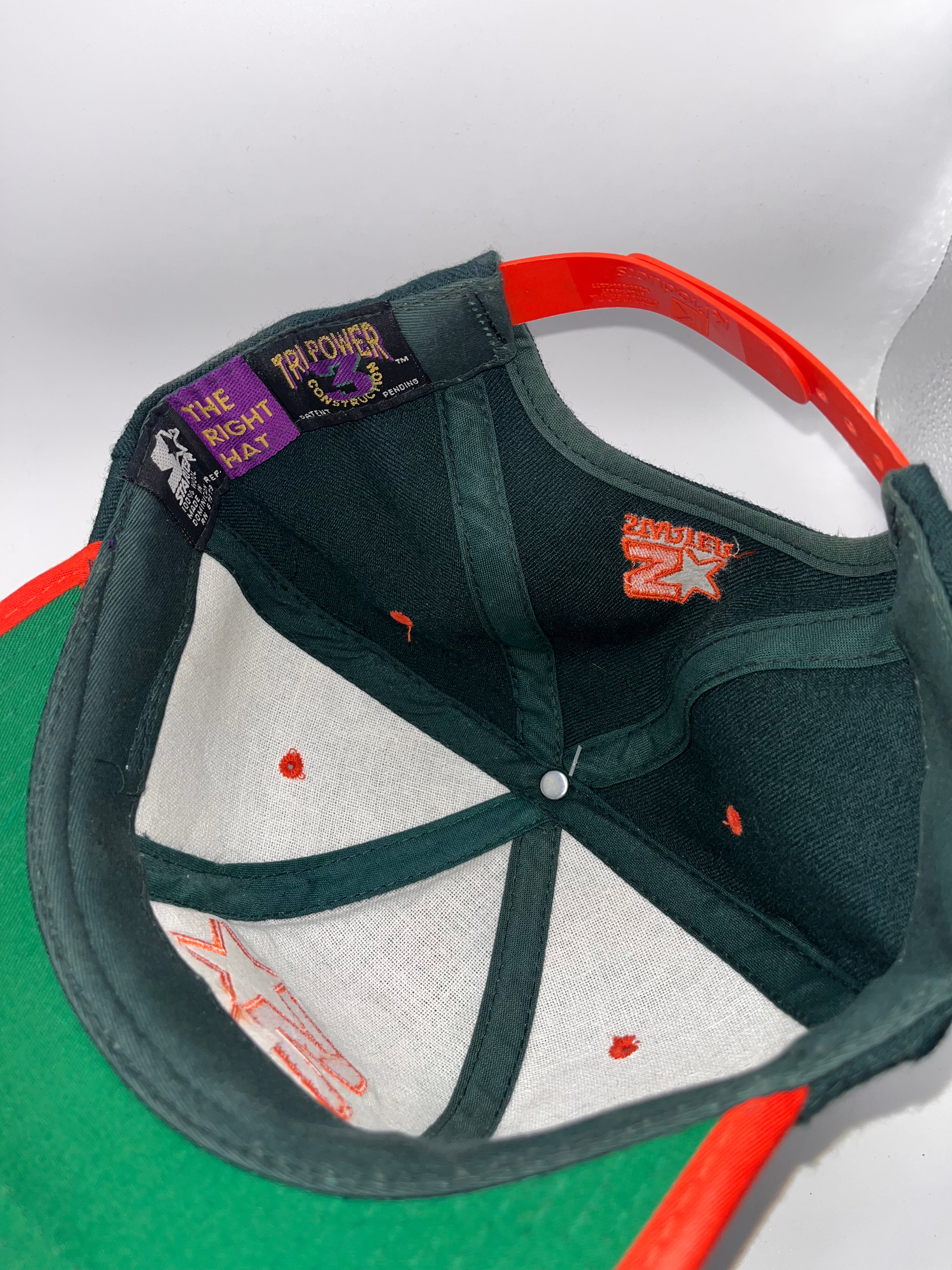 Vintage Starter Green Purple Orange Tri Power Wool 90's Logo Snapback Hat