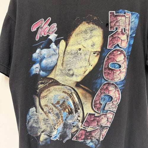 Vintage 1990s WWE WWF The Rock Rap Wrestiling T-Shirt: M
