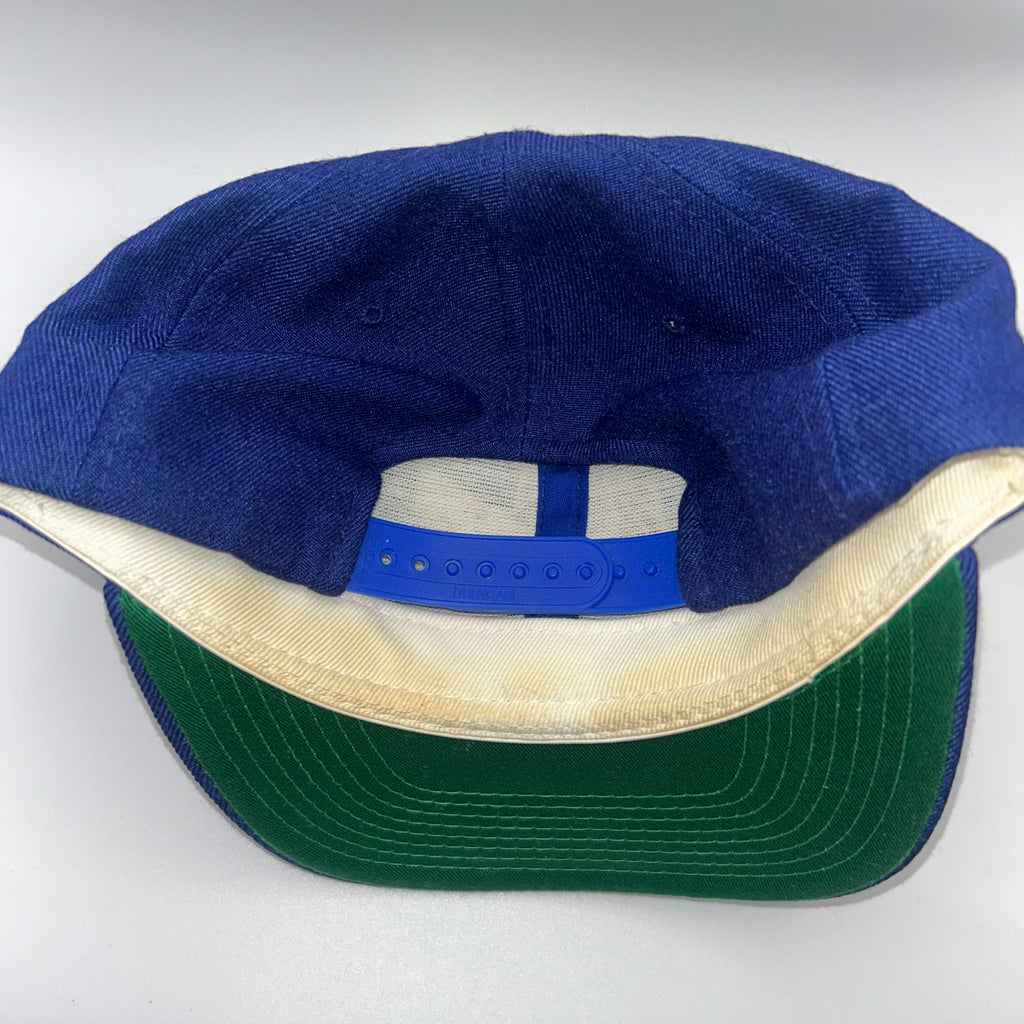 Vintage NFL Super Bowl XXI 1986 Sports Specialties Pro Blue Wool Snapback Hat