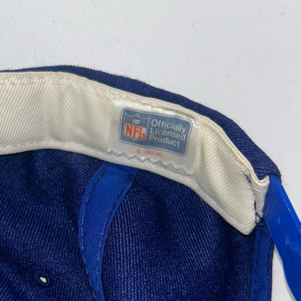 Vintage NFL Super Bowl XXI 1986 Sports Specialties Pro Blue Wool Snapback Hat