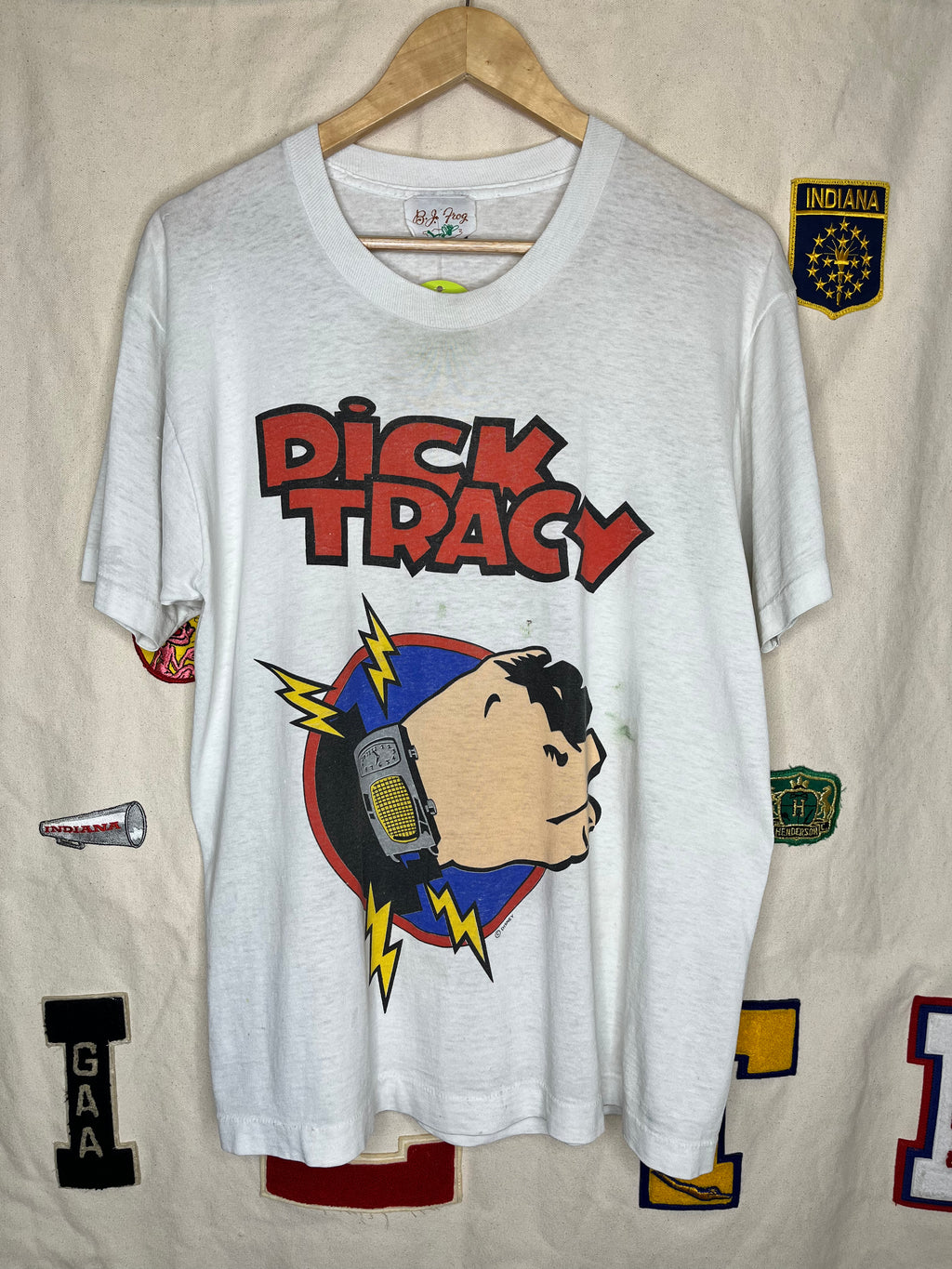 Vintage Dick Tracy Disney Wristwatch Comic Strip White T-Shirt: Large