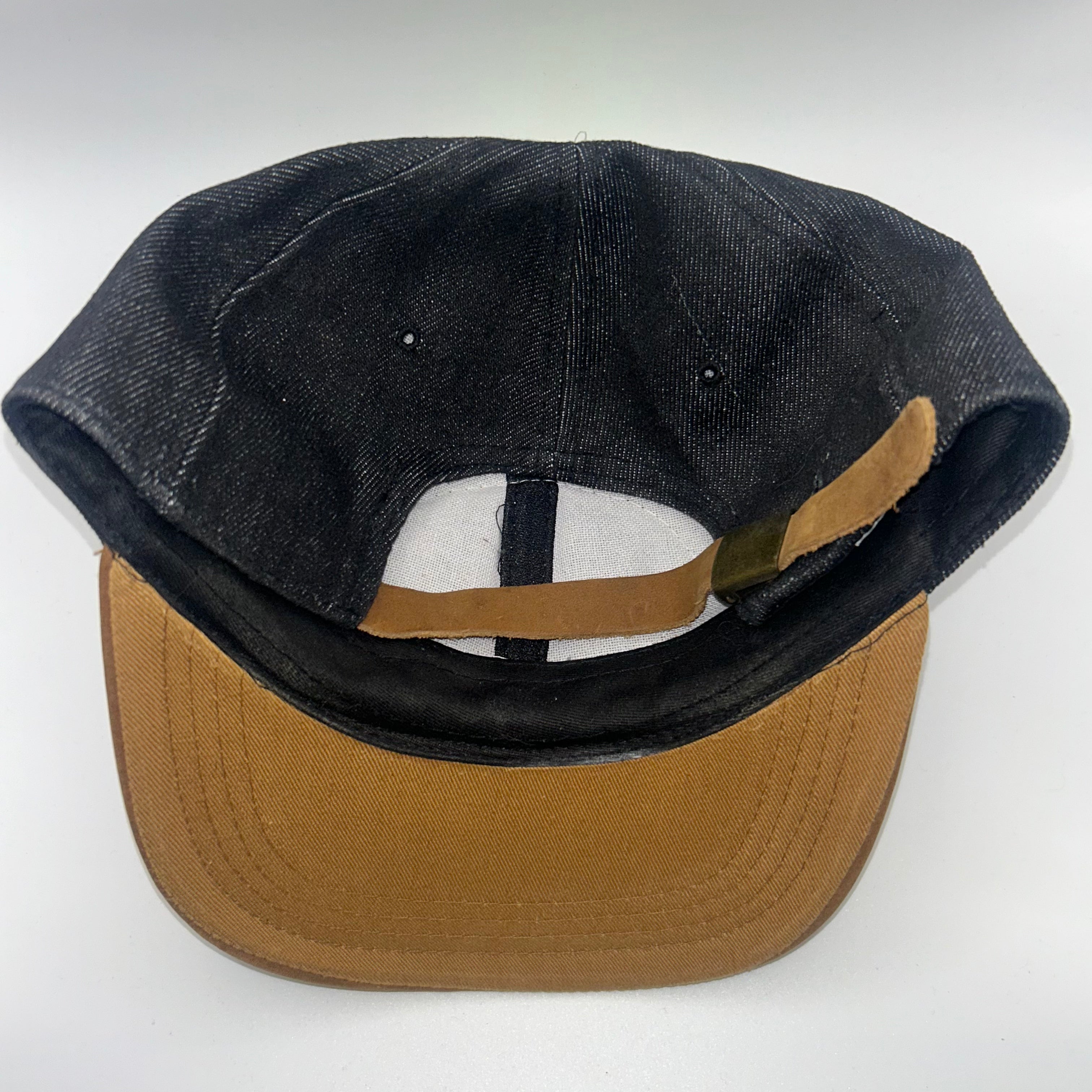 Vintage Levi's Strauss Orignal Black Denim Suede Strapback Hat
