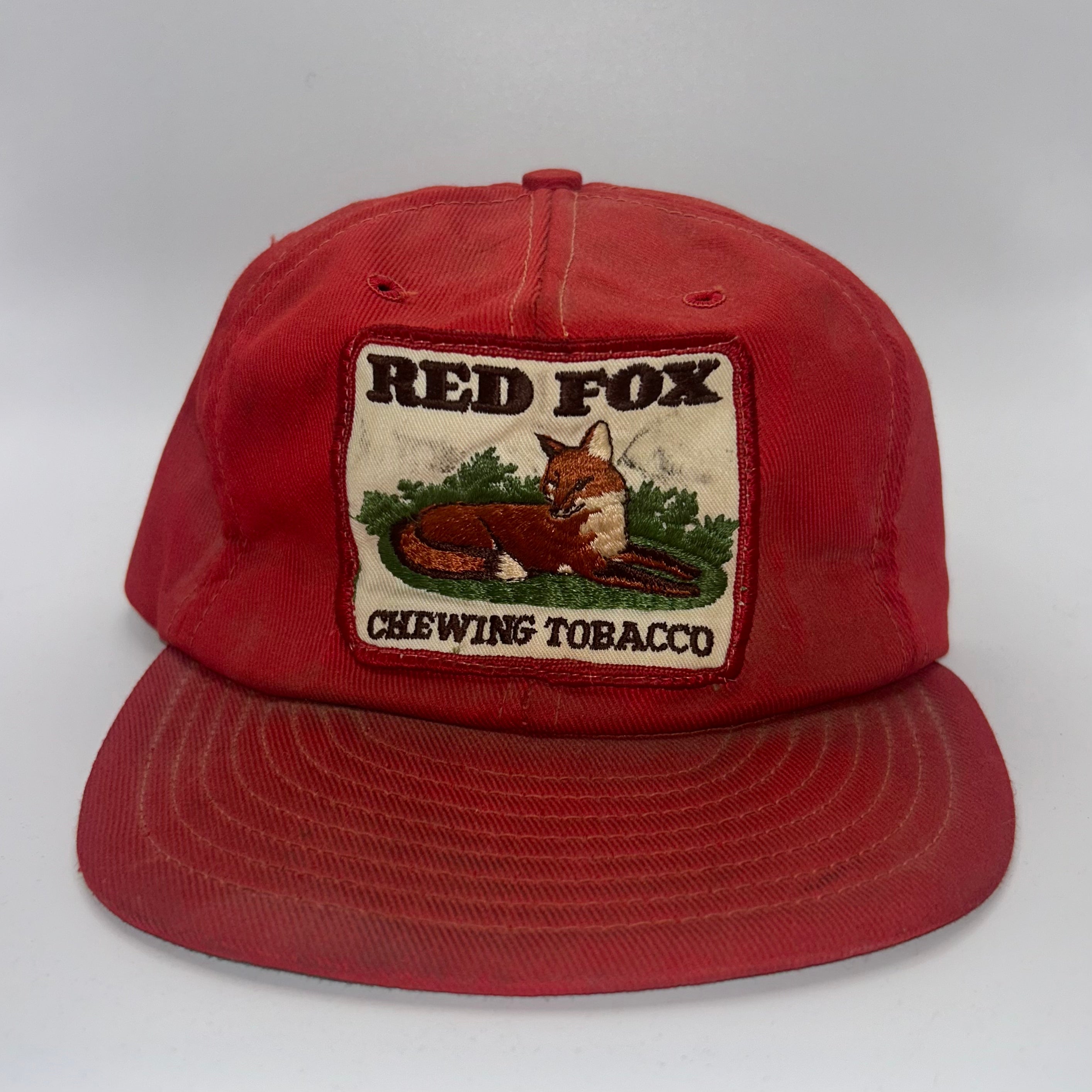 Vintage Red Fox Chewing Tobacco Patch Trucker Snapback Hat