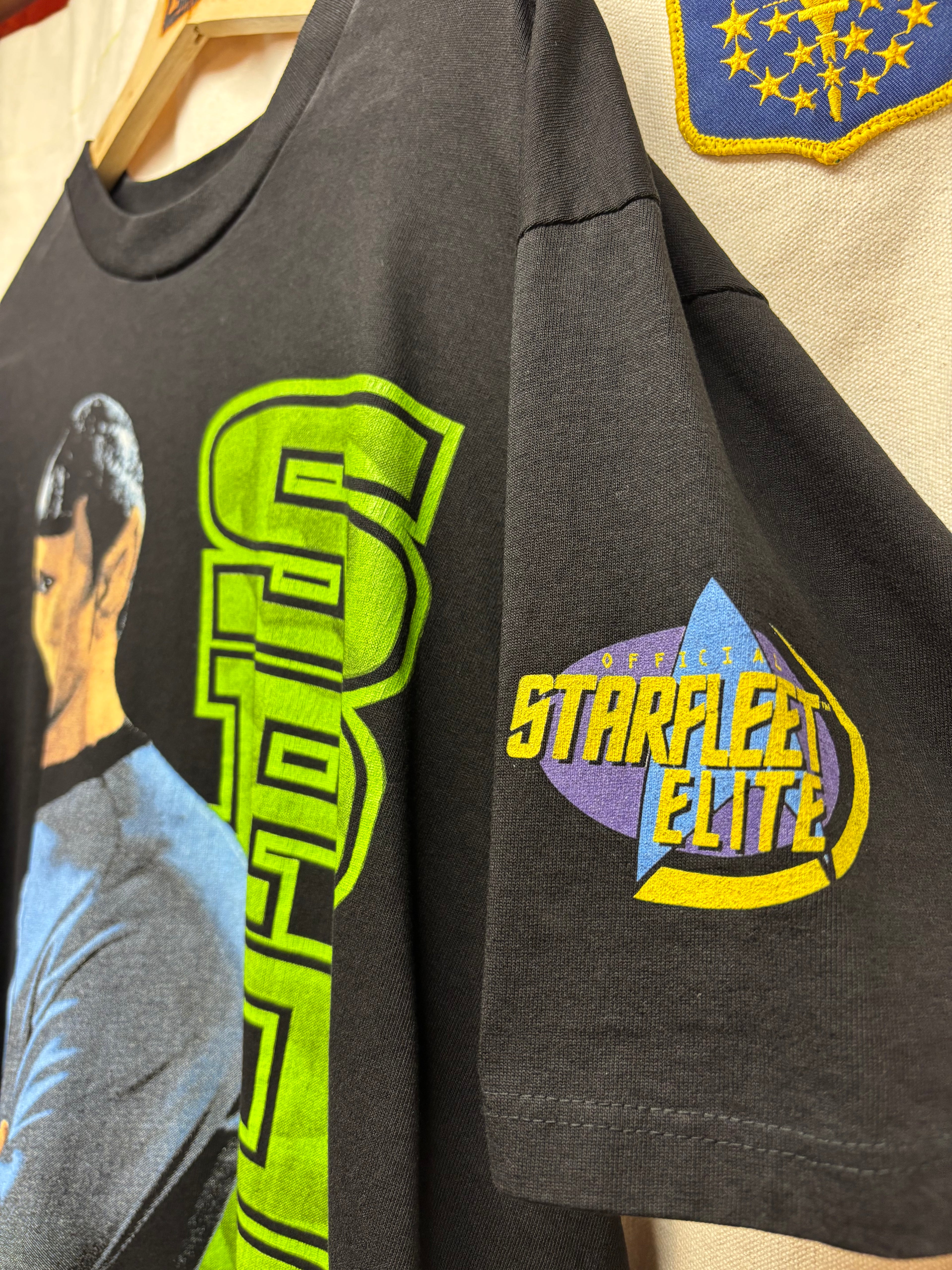 Vtg Star Trek Spock Solo Sci-Fi T-Shirt: L