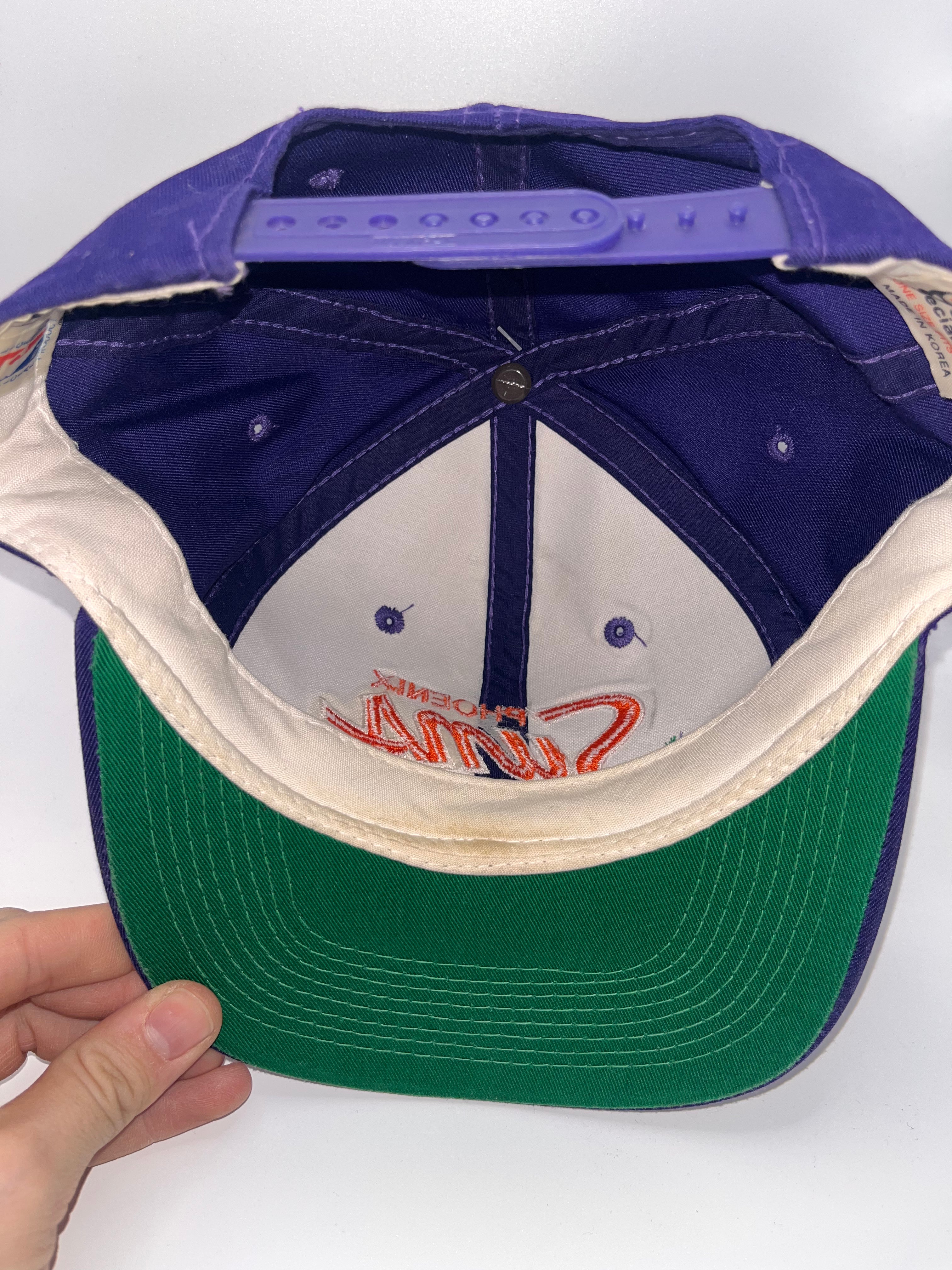 Vintage Phoenix Suns NBA Script Purple Twill Sports Specialties Snapback Hat