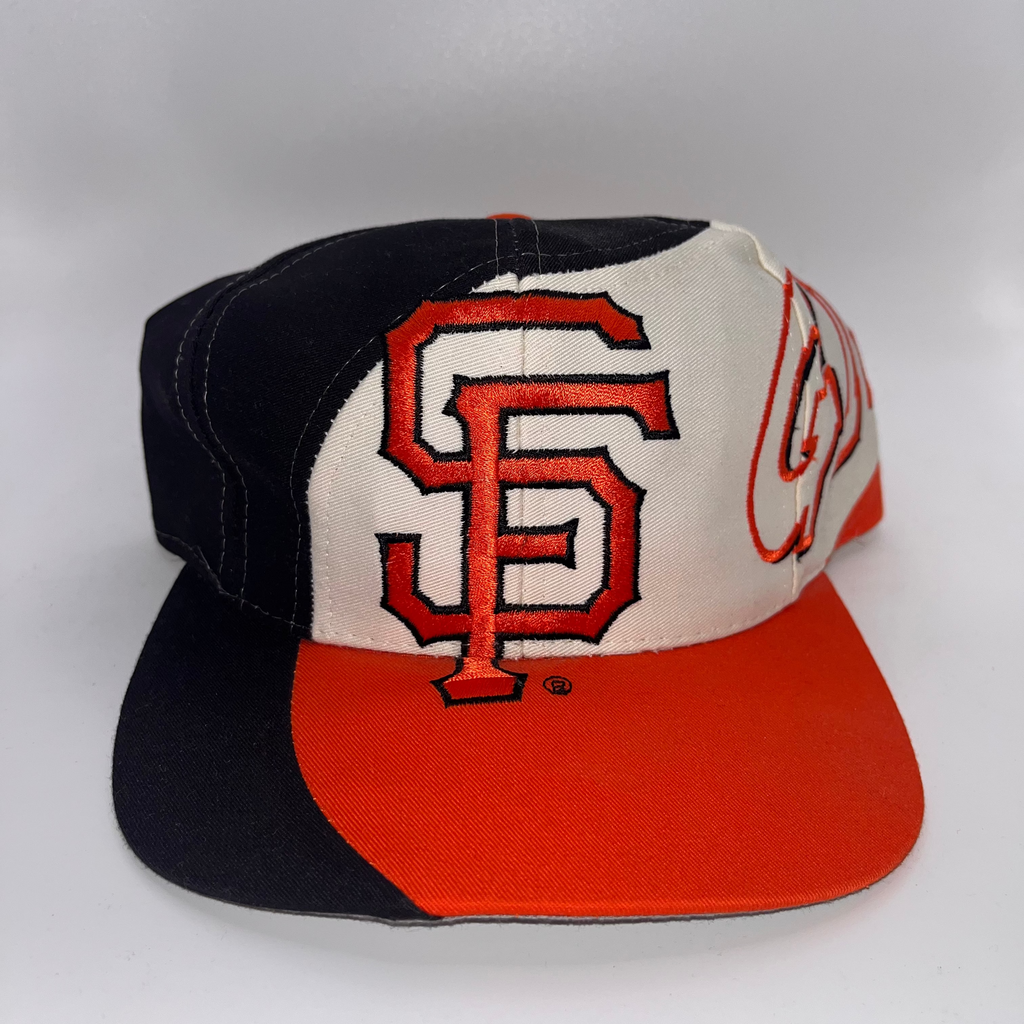 Vintage San Francisco Giants SF MLB All Over Swirl Drew Pearson Embroidery Snapback Hat