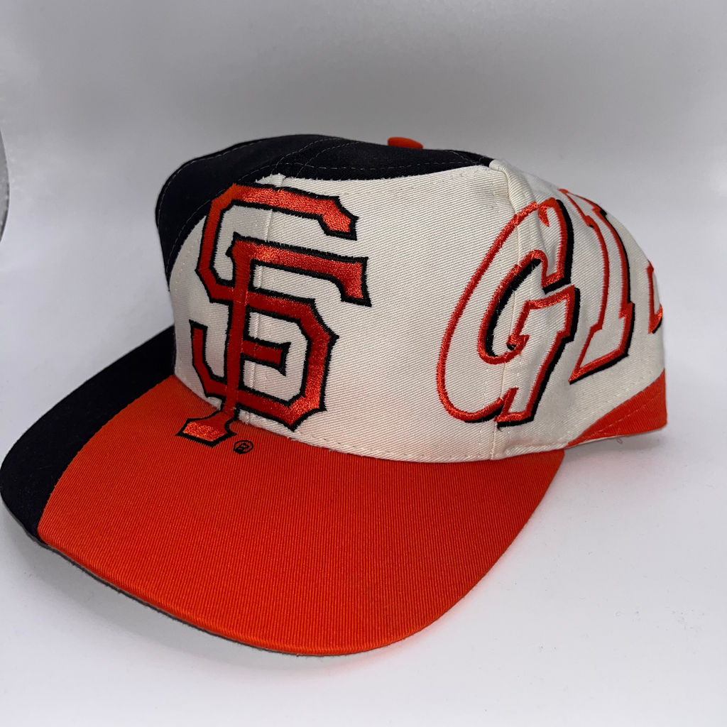 Vintage San Francisco Giants SF MLB All Over Swirl Drew Pearson Embroidery Snapback Hat