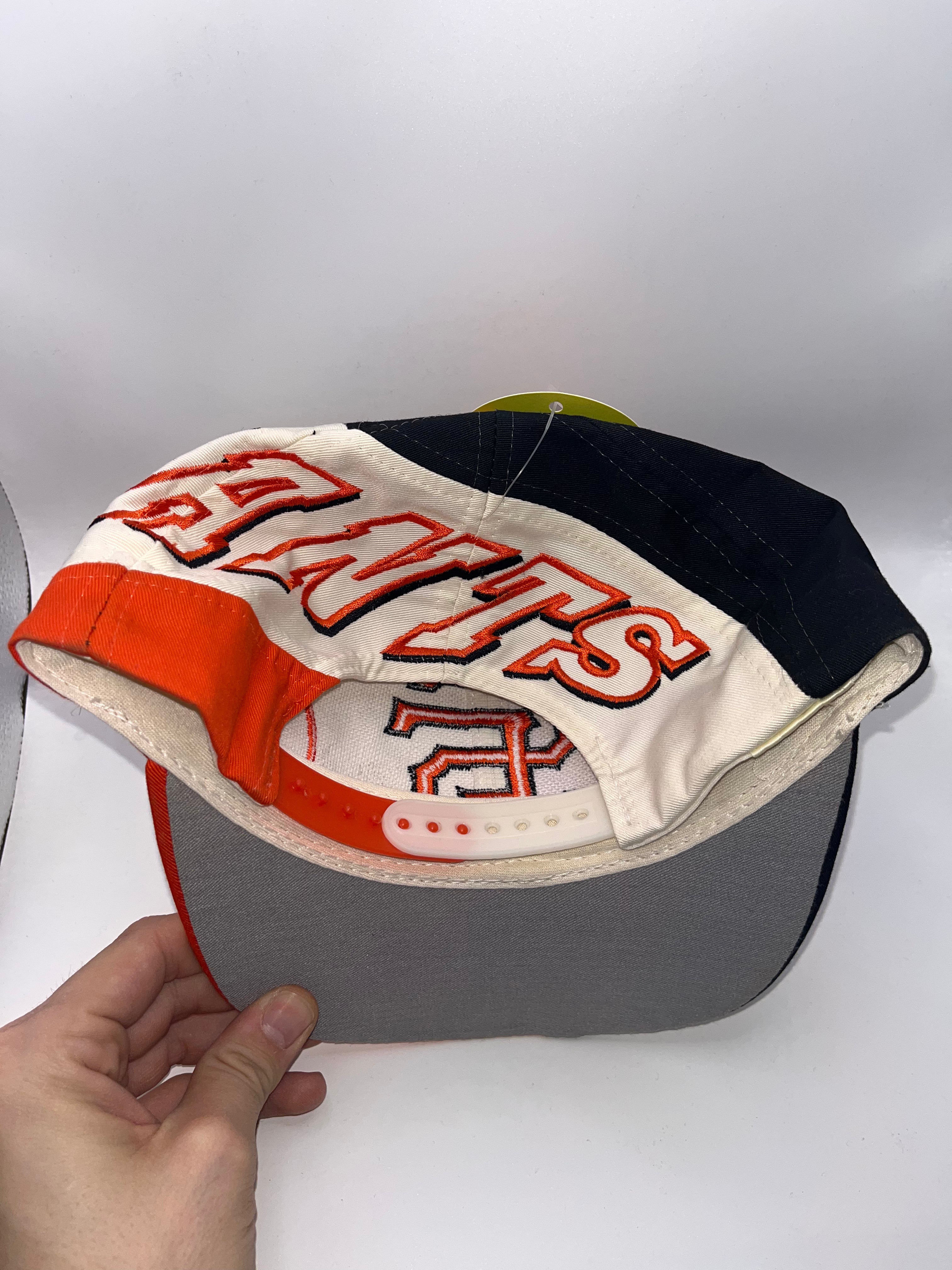 Vintage San Francisco Giants SF MLB All Over Swirl Drew Pearson Embroidery Snapback Hat